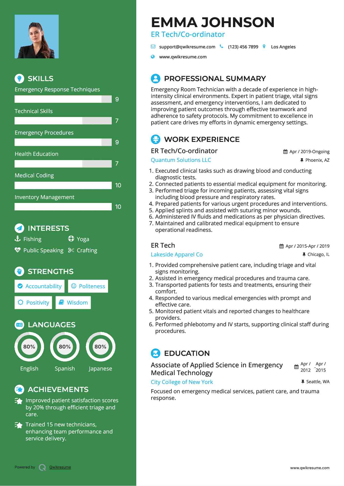 Emergency Room Technician Resume - Er Tech 1590906126 Pdf
