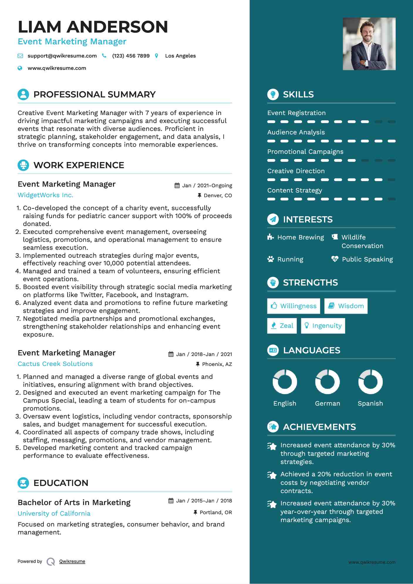 Event Marketing Manager Resume Samples QwikResume