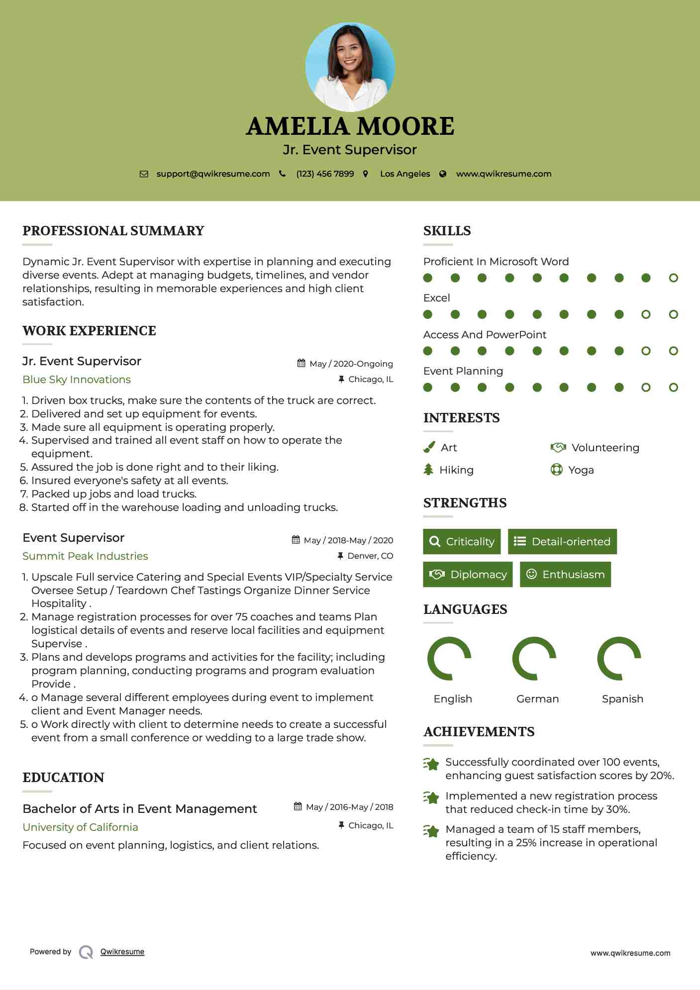 10 Event Supervisor Resume Samples - Event Supervisor 1584463823 Pdf