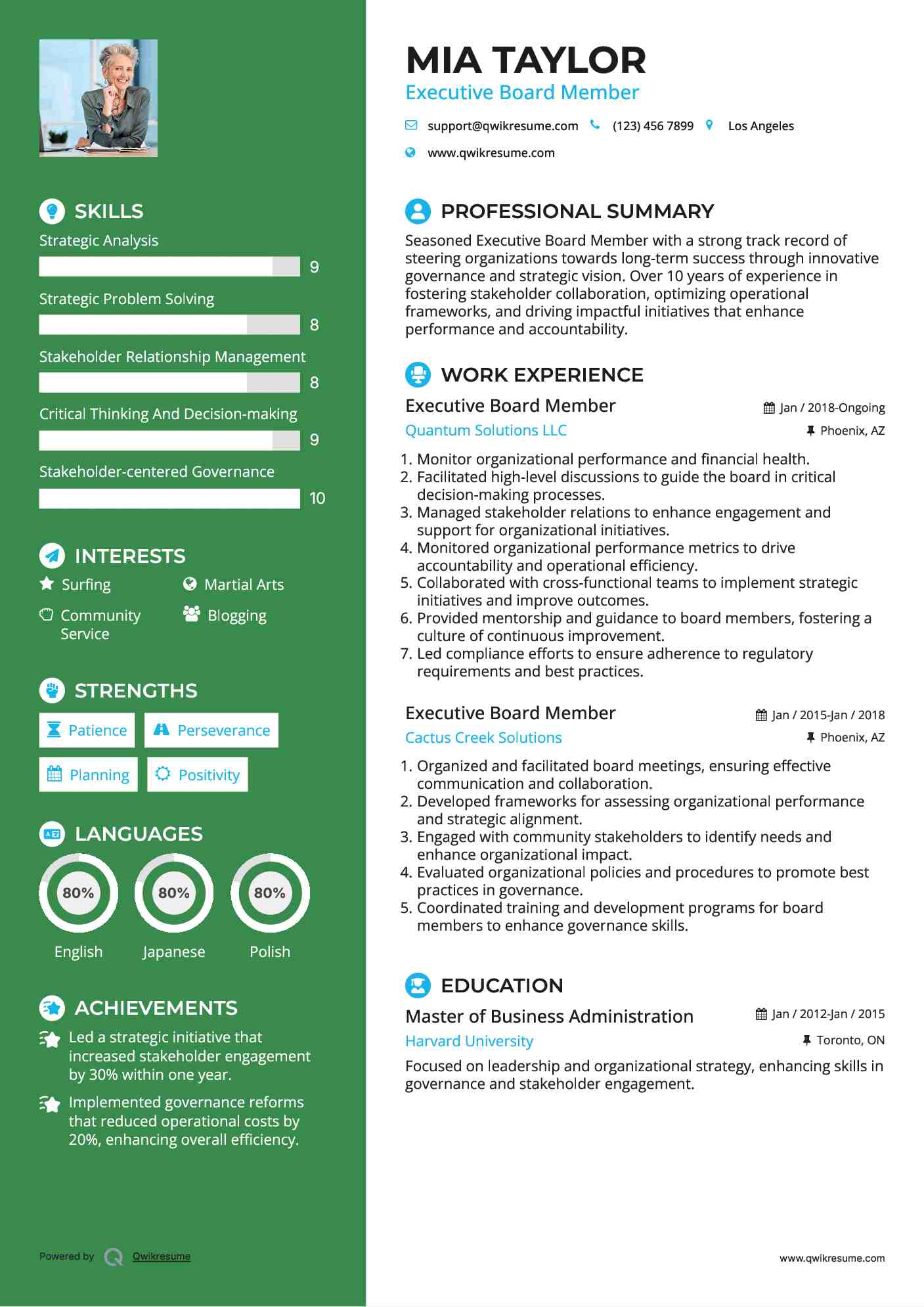 10 Executive Board Member Resume - Executive Board Member 1595347705 Pdf 