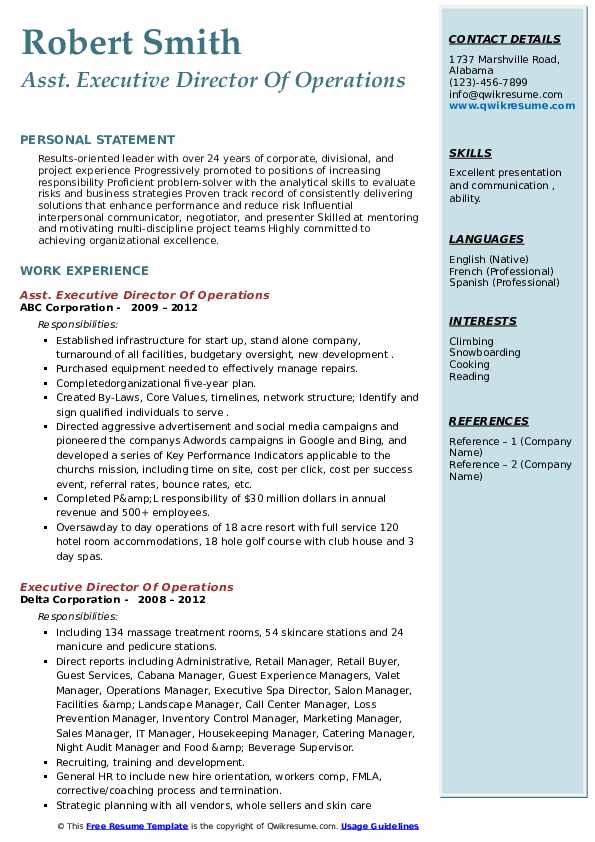 Executive Director Of Operations - Executive Director Of Operations 1589951611 Pdf 