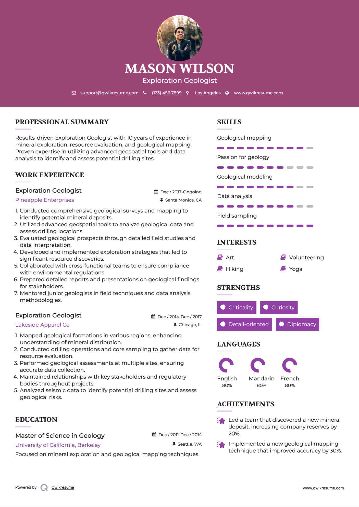 10 Exploration Geologist Resume - Exploration Geologist 1595001346 Pdf 