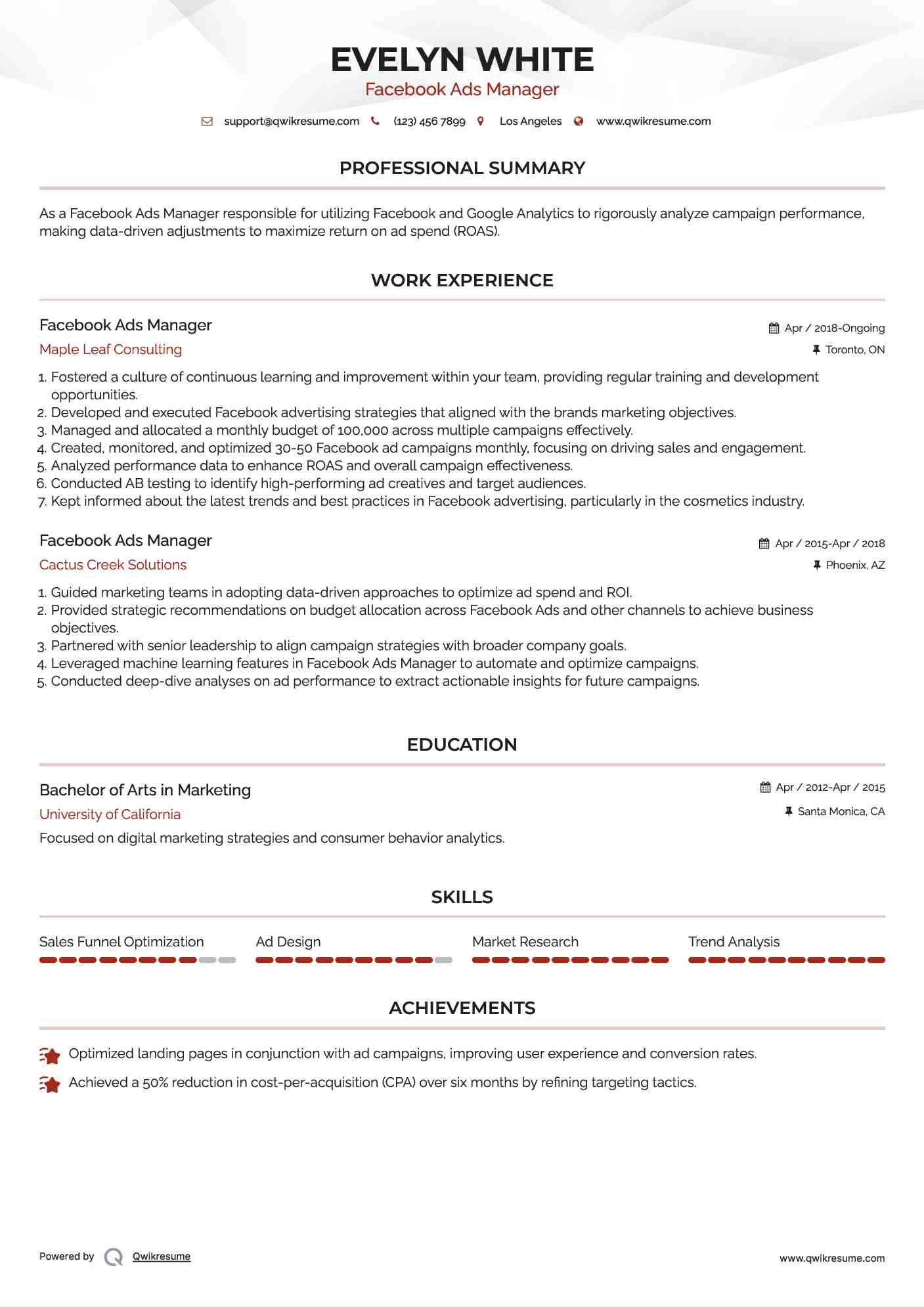 10 Facebook Ads Manager Resume - Facebook Ads Manager 1733892534 Pdf 