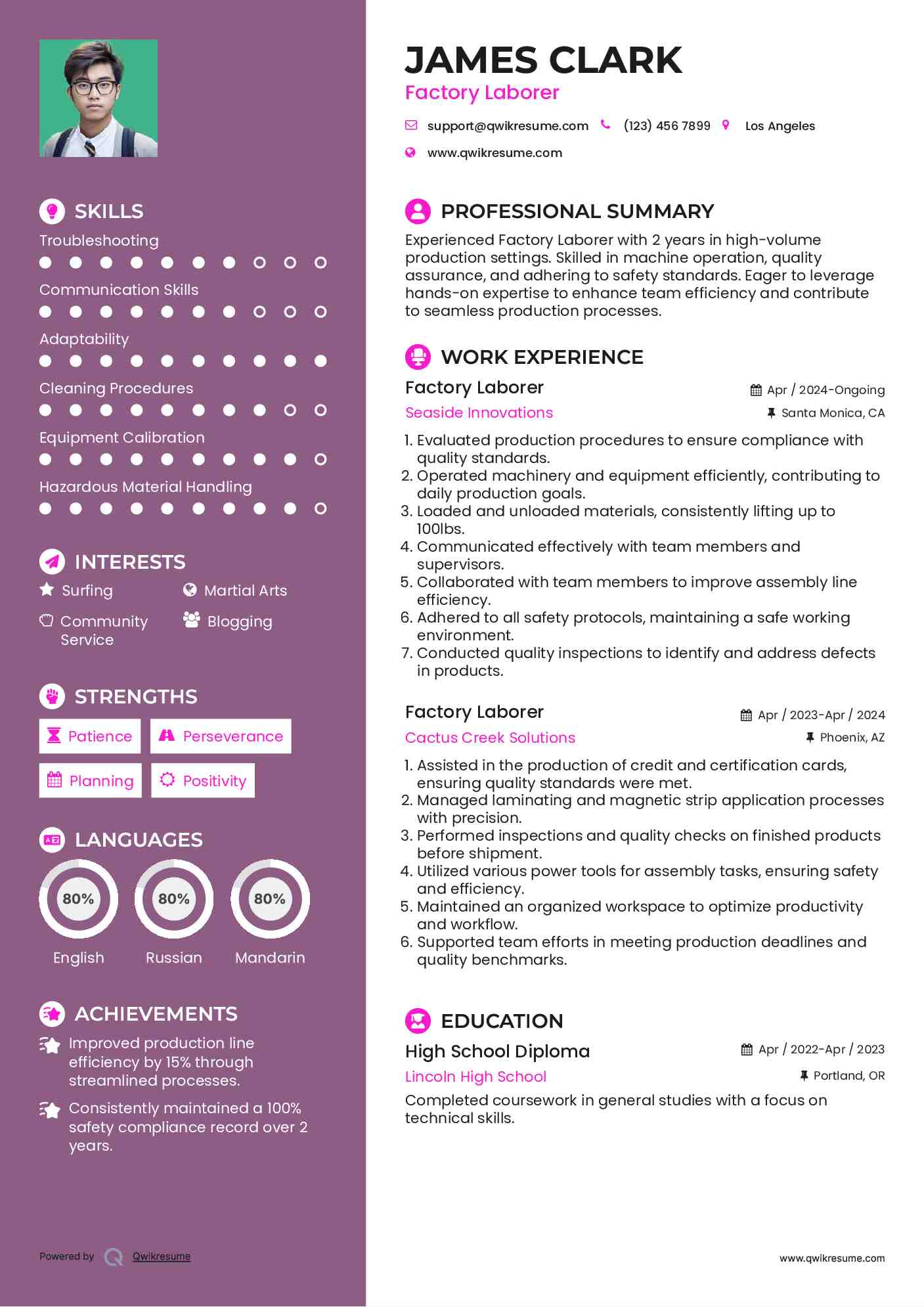 10 Factory Laborer Resume Samples - Factory Laborer 1584505866 Pdf 