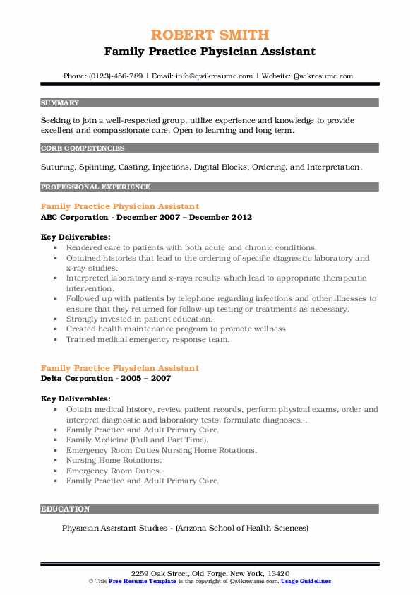 Family Practice Physician Assistant - Family Practice Physician Assistant 1612112776 Pdf 