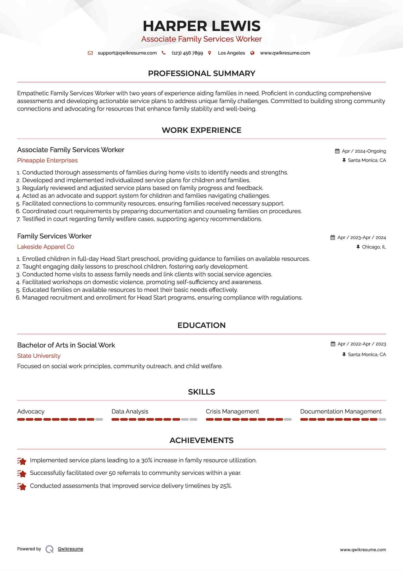family services worker resume samples qwikresume family service worker resume