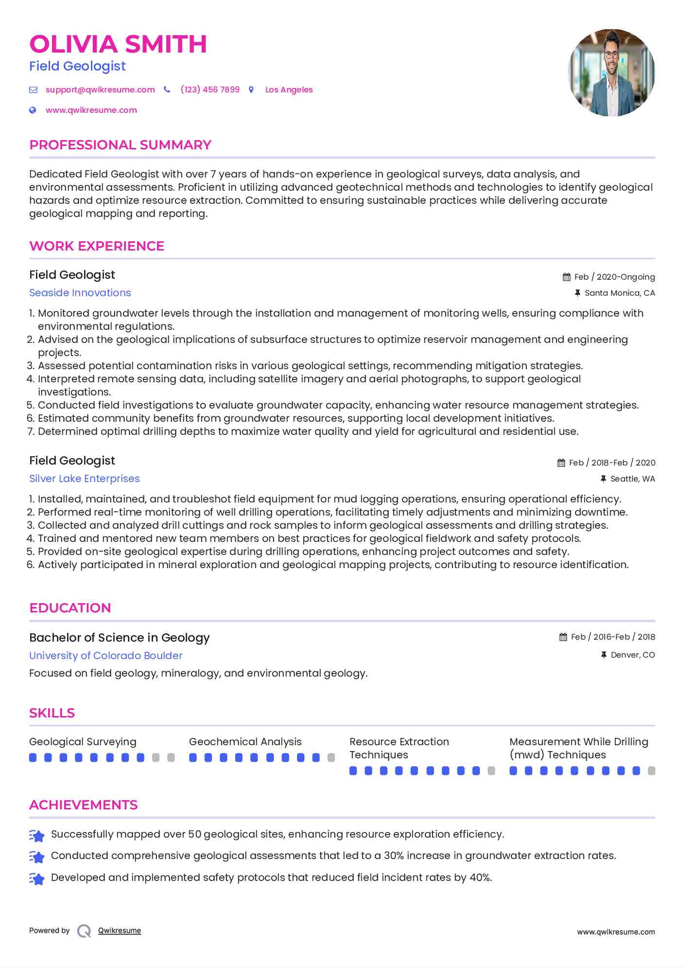10 Field Geologist Resume Samples - Field Geologist 1600616141 Pdf 