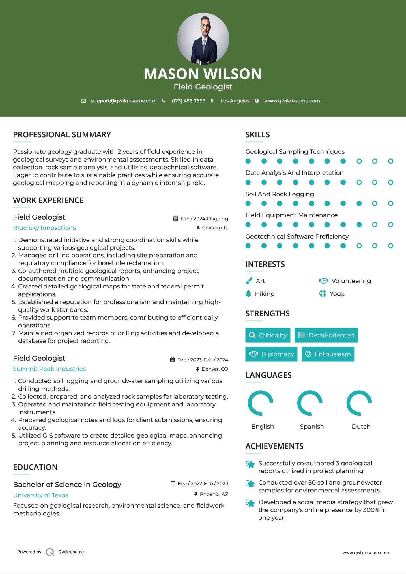 10 Field Geologist Resume Samples - Field Geologist 1600616549 Pdf 