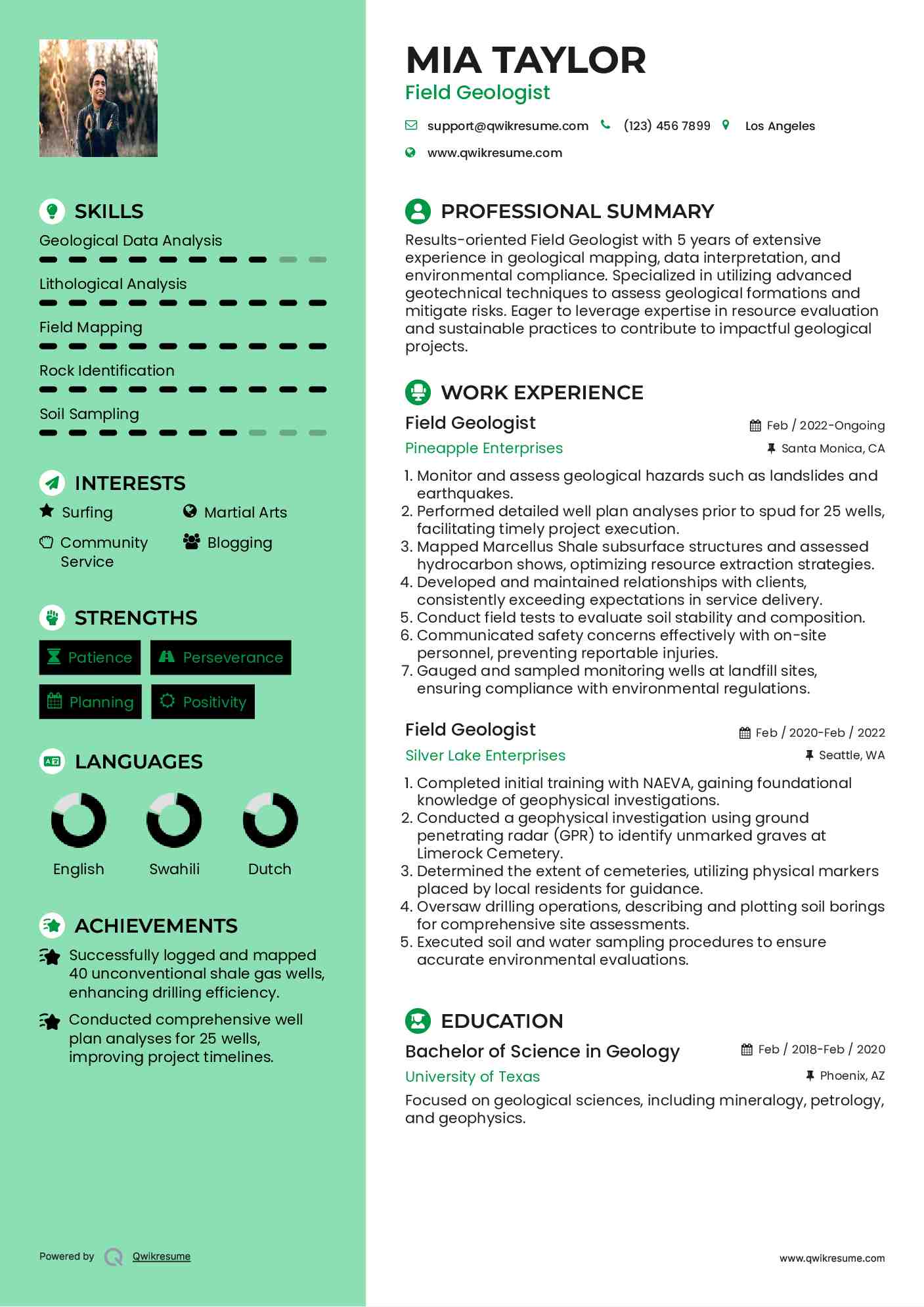 10 Field Geologist Resume Samples - Field Geologist 1600617596 Pdf 
