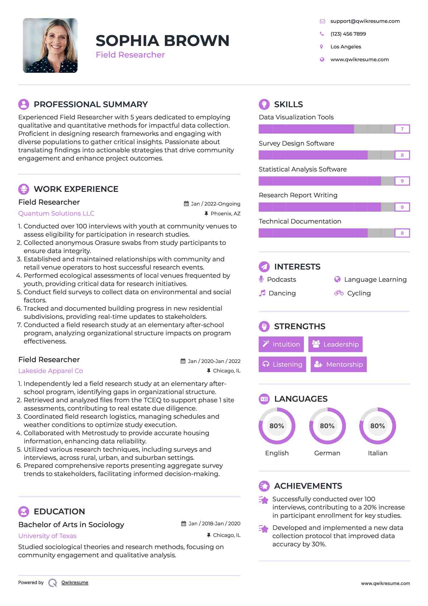 10 Field Researcher Resume Samples - Field Researcher 1595316503 Pdf