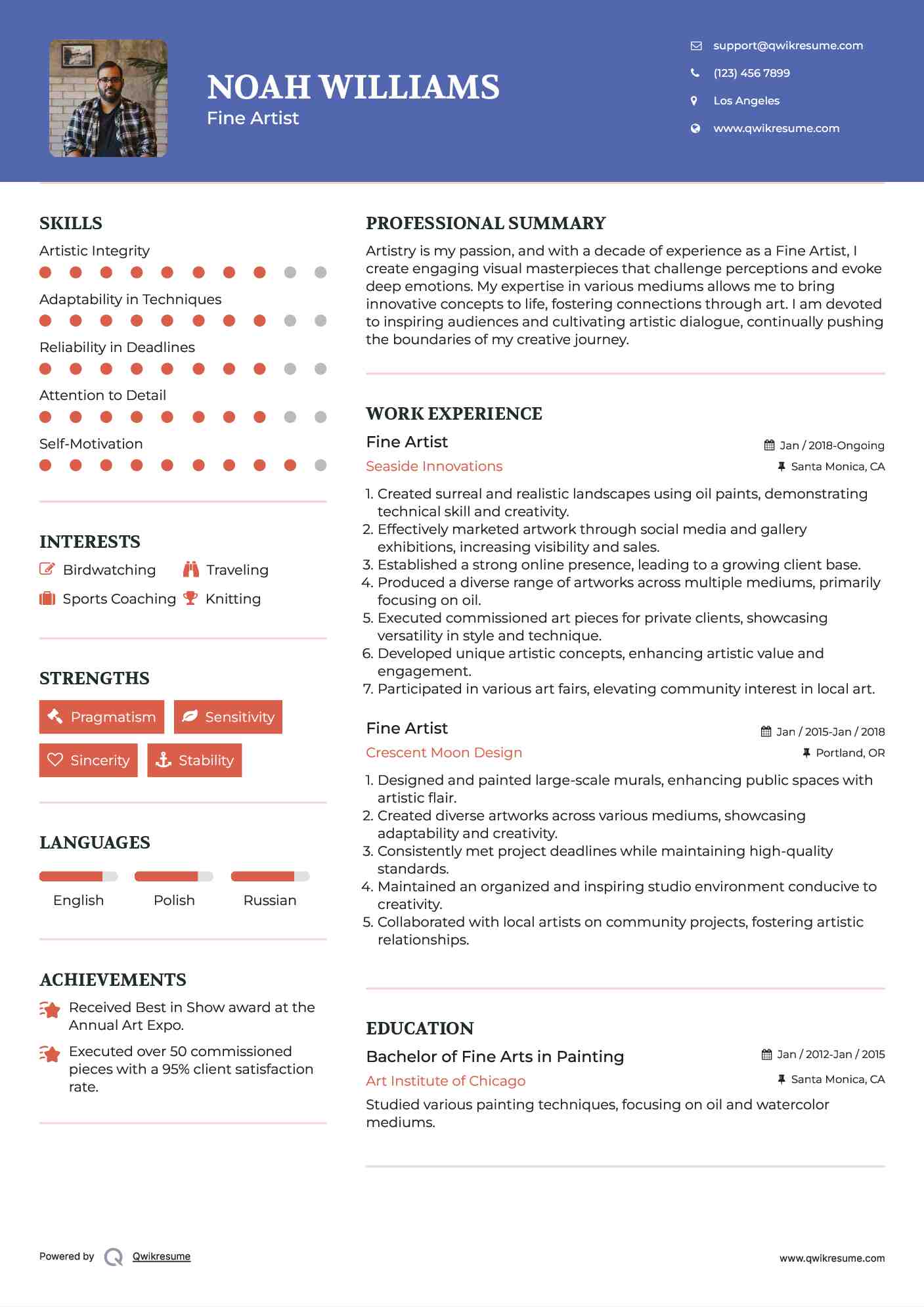 Fine Artist Resume Format