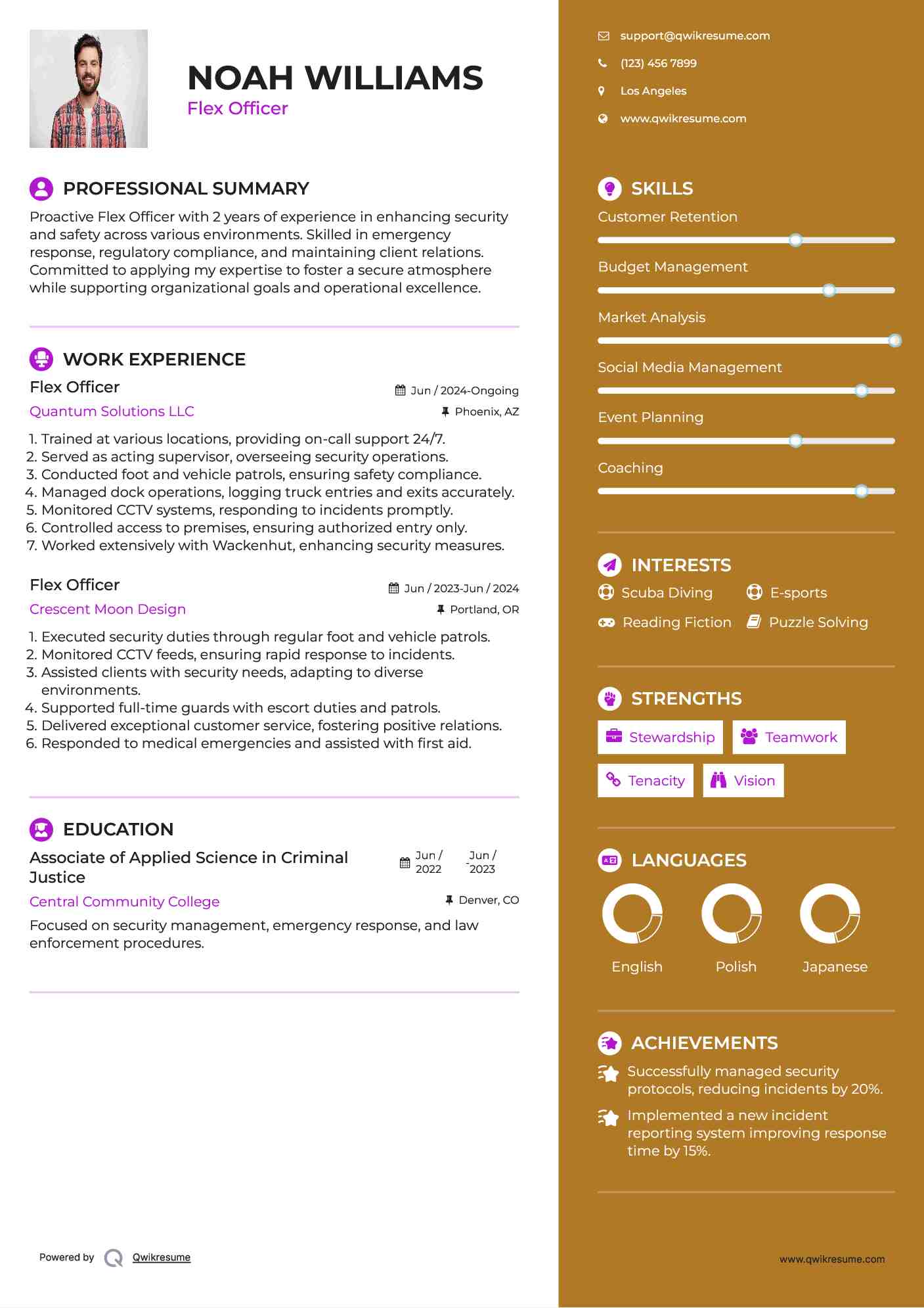 Flex Officer Resume Format