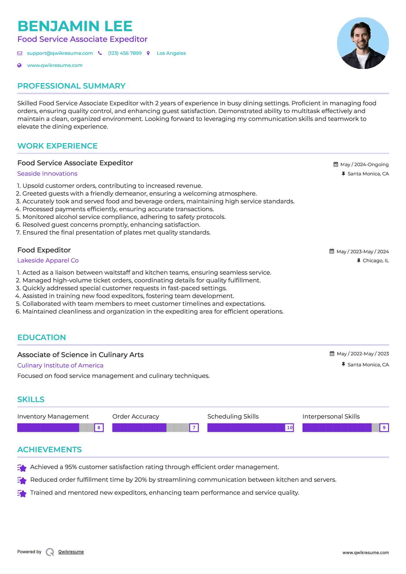 food expeditor resume samples qwikresume food expeditor resume