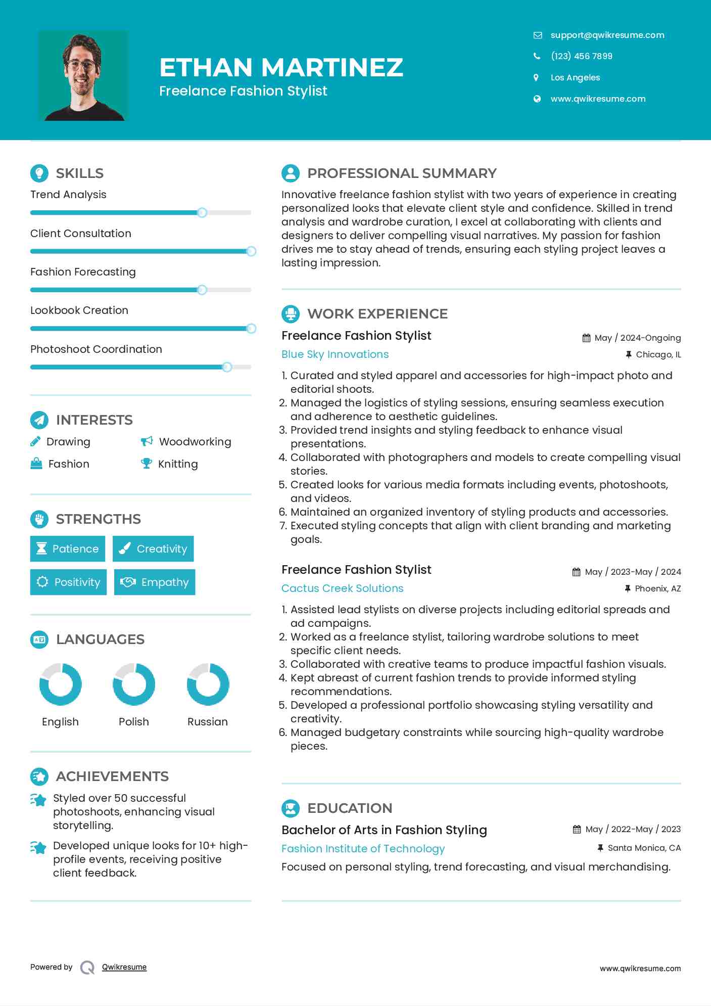 Freelance Fashion Stylist Resume - Freelance Fashion Stylist 1633022589 Pdf 