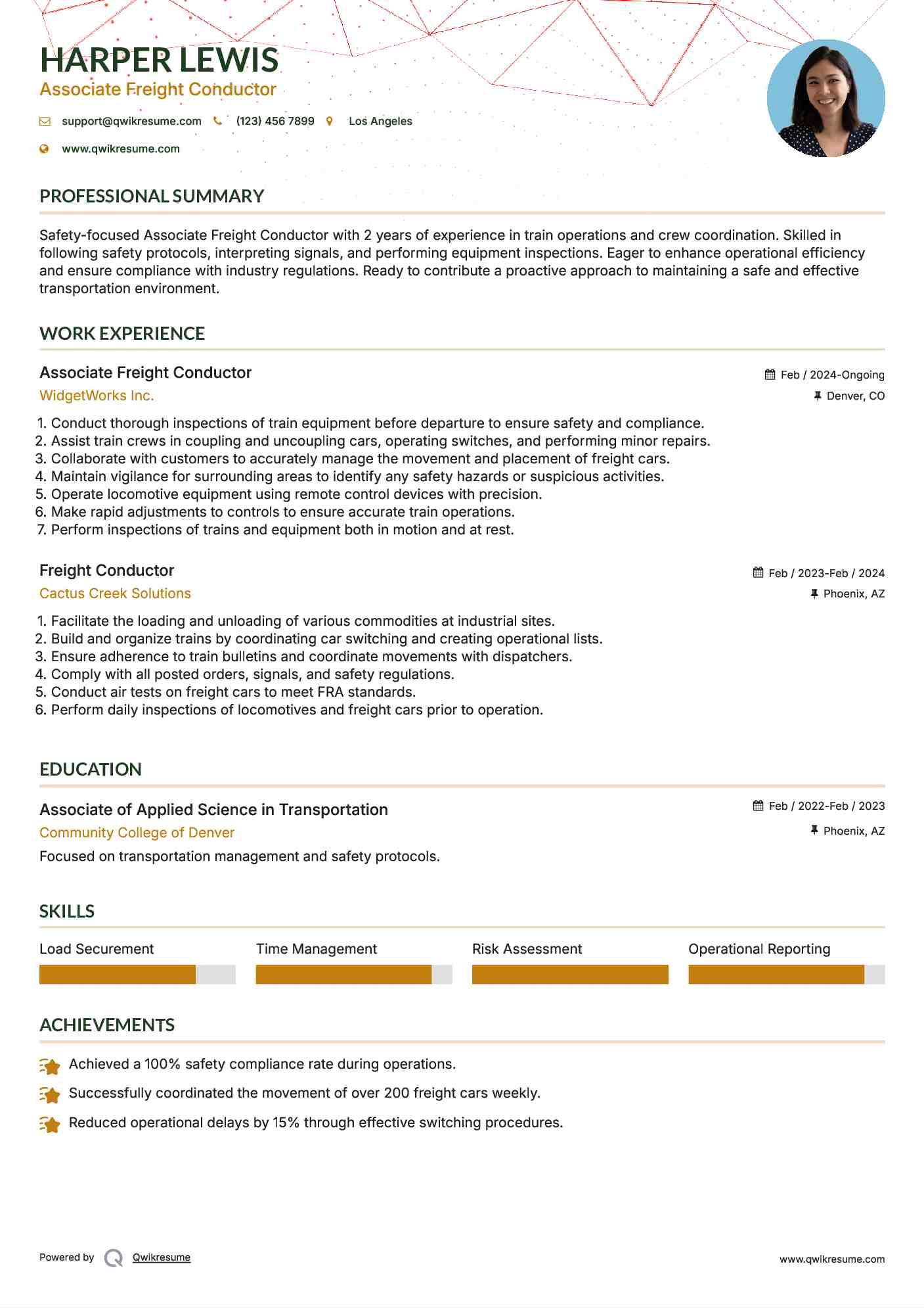 10 Freight Conductor Resume Samples - Freight Conductor 1572253557 Pdf 
