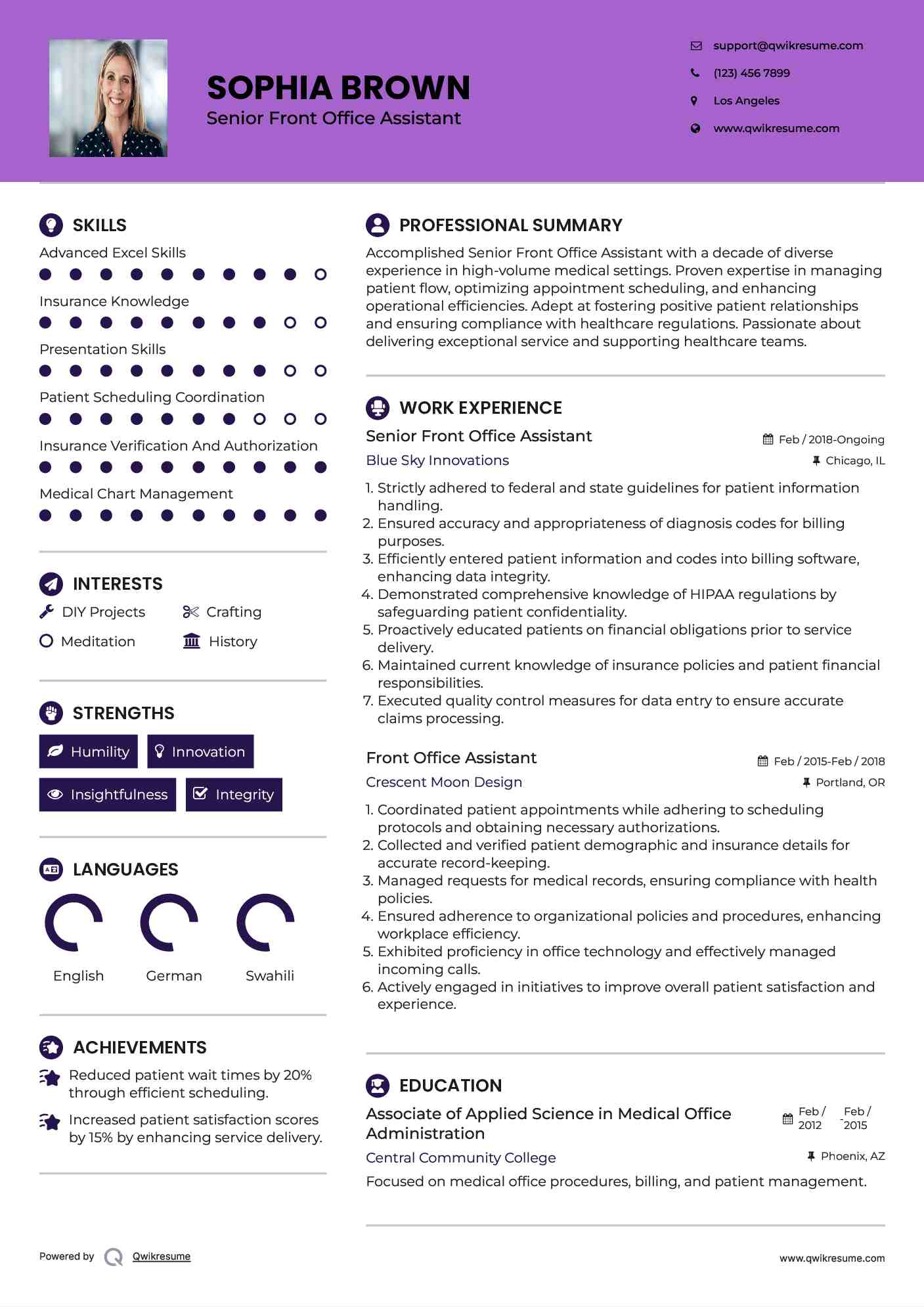 Medical Office Assistant Job Description Sample PDF Template