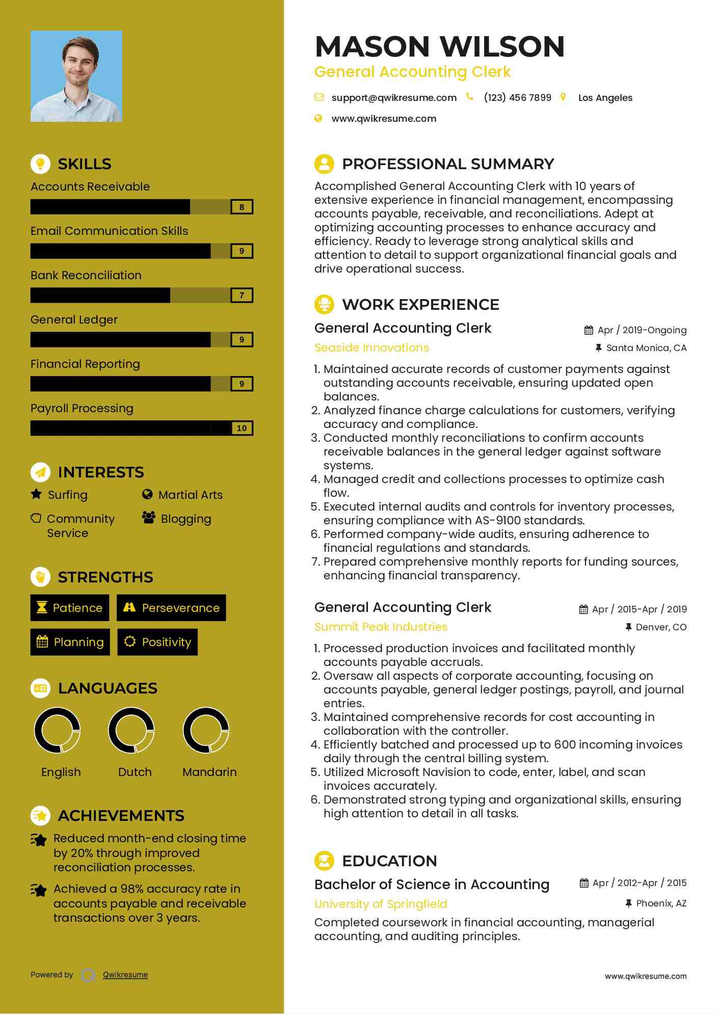 10 General Accounting Clerk Resume - General Accounting Clerk 1625639477 Pdf 
