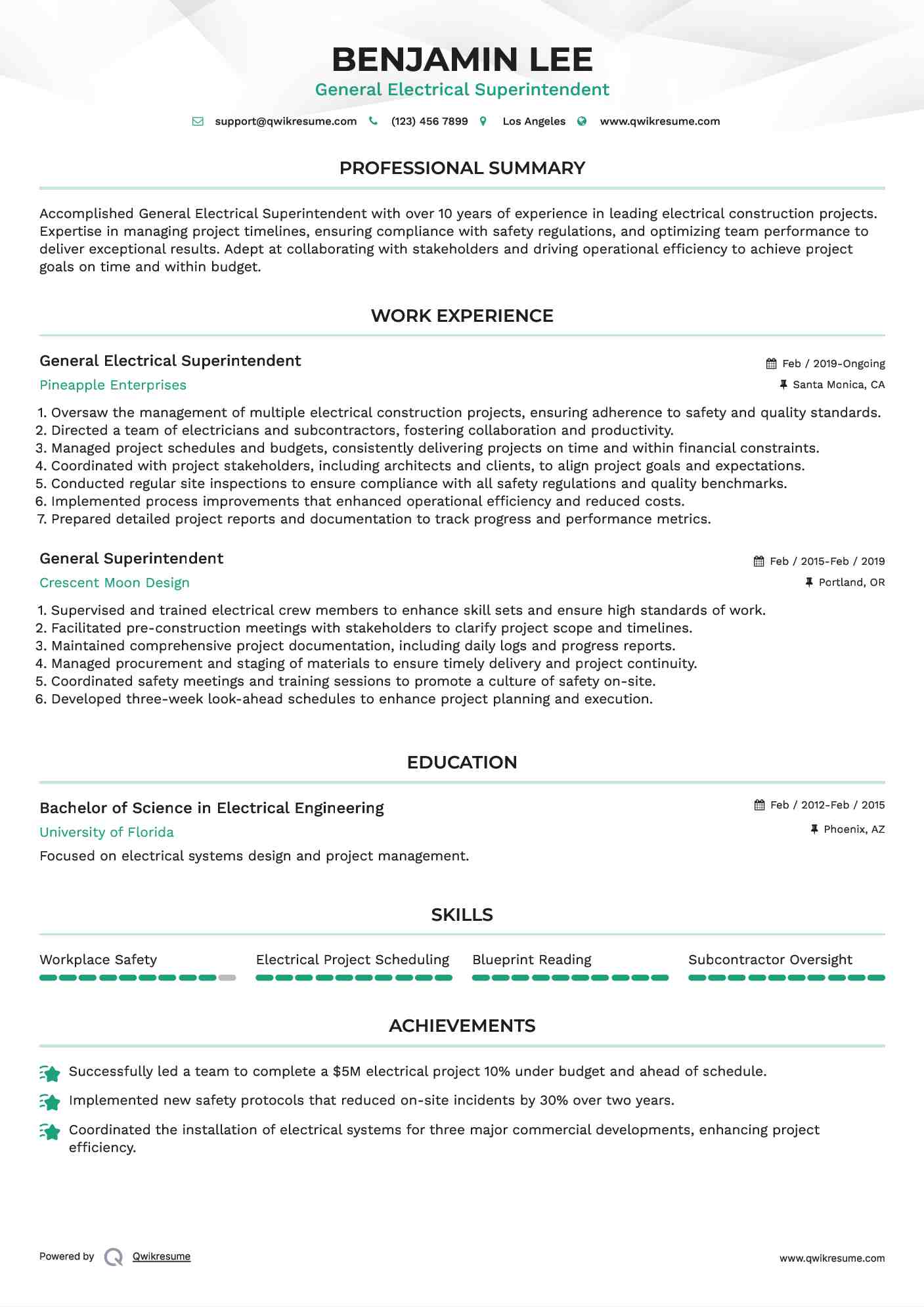 10 General Superintendent Resume - General Superintendent 1585670884 Pdf 