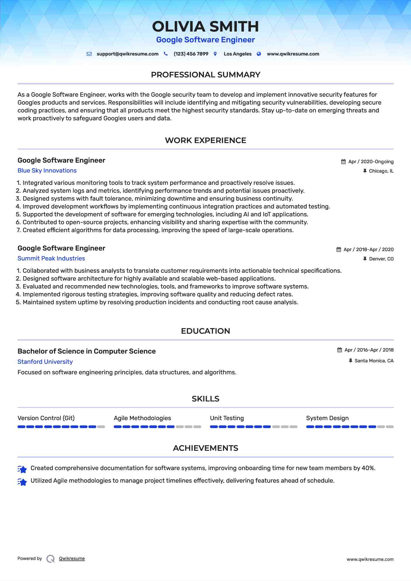 10 Google Software Engineer Resume - Google Software Engineer 1733140544 Pdf