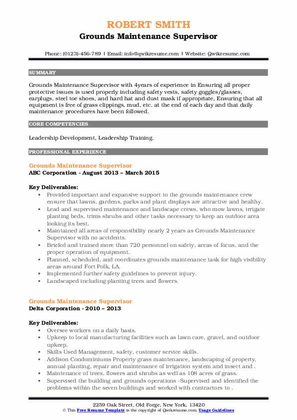 grounds-maintenance-supervisor-resume-samples-qwikresume