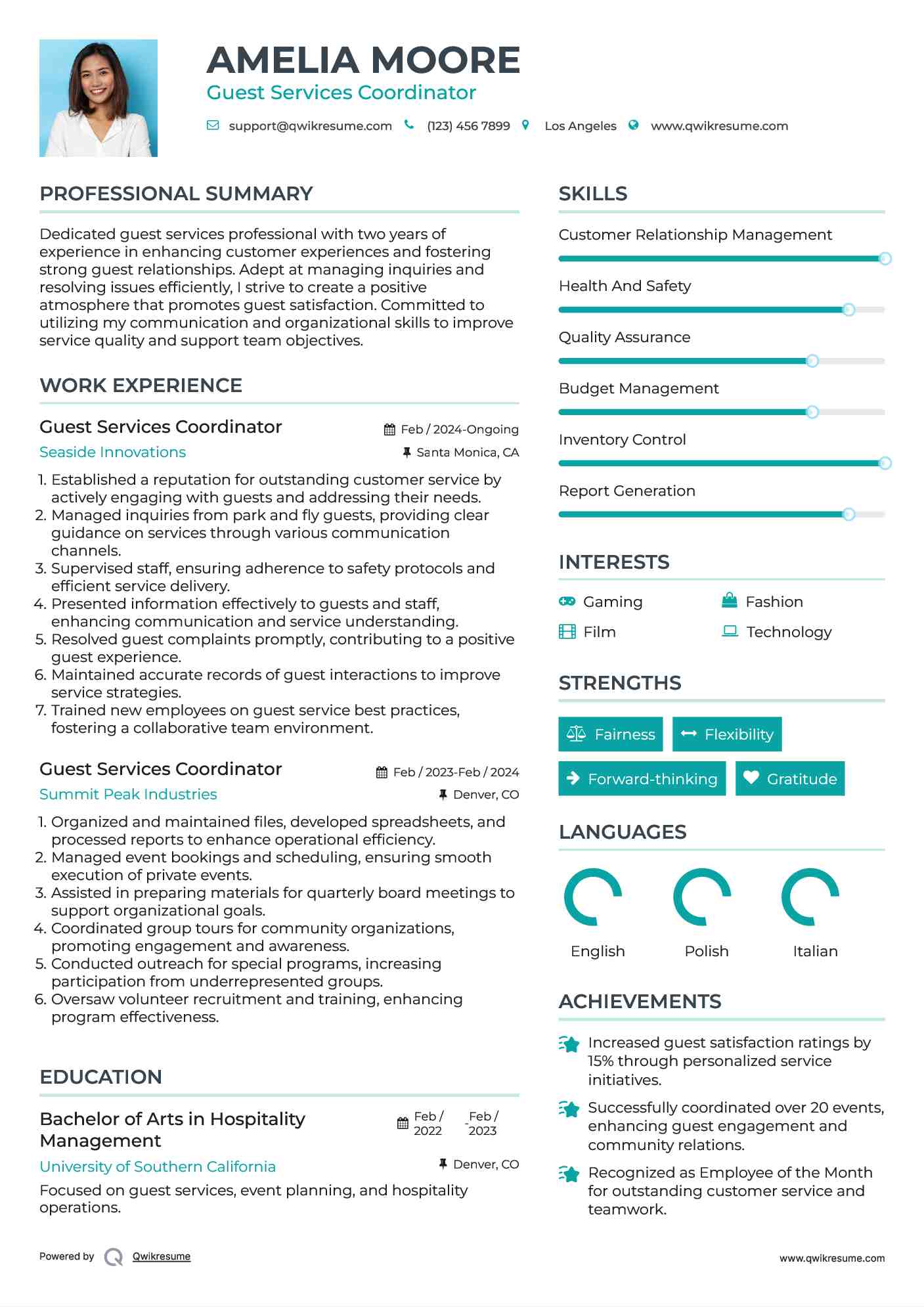 Guest Services Coordinator Resume Samples QwikResume Guest Services Coordinator Resume Samples QwikResume