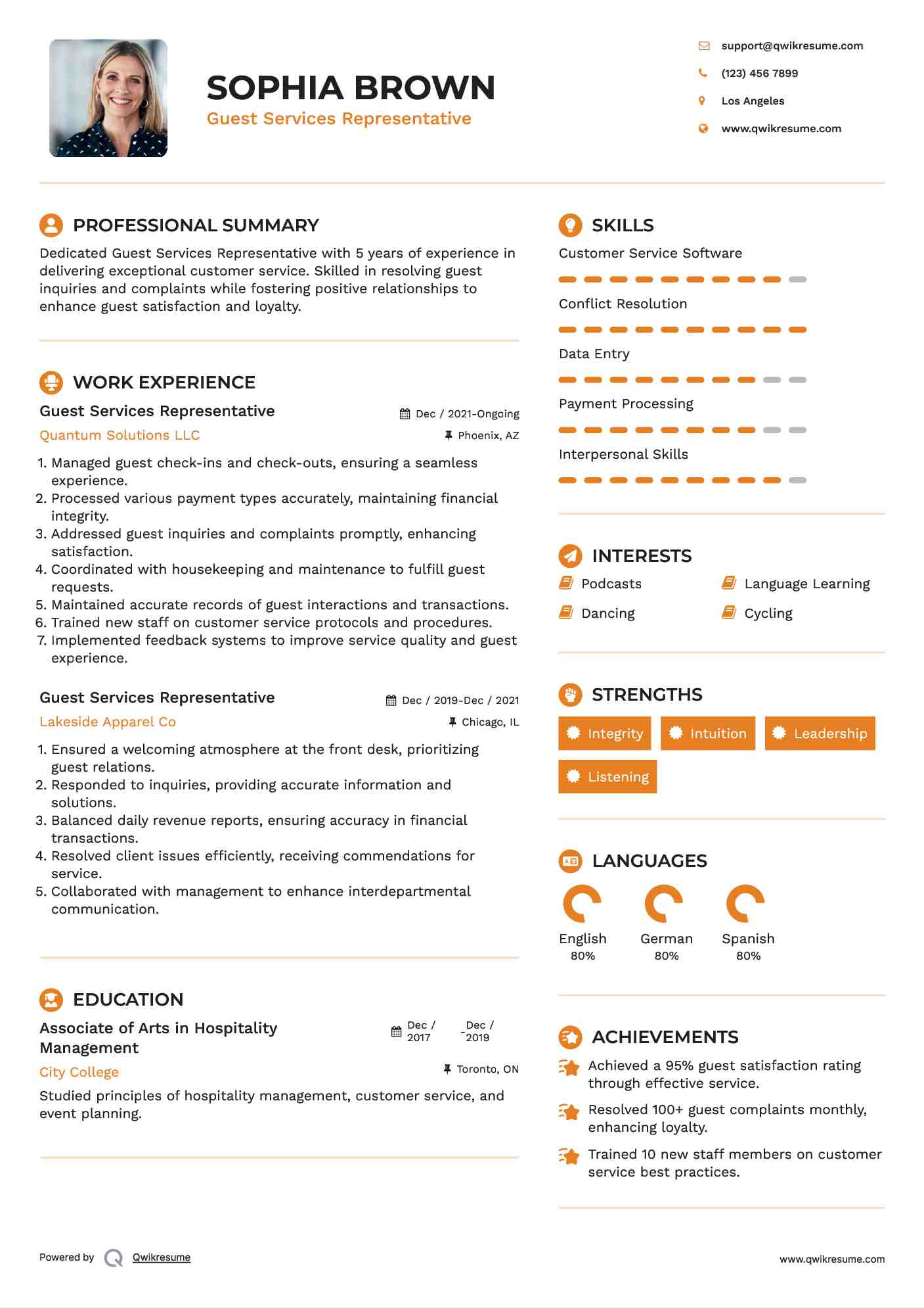 Guest Services Representative Resume Samples QwikResume Guest Services Representative Resume Samples QwikResume