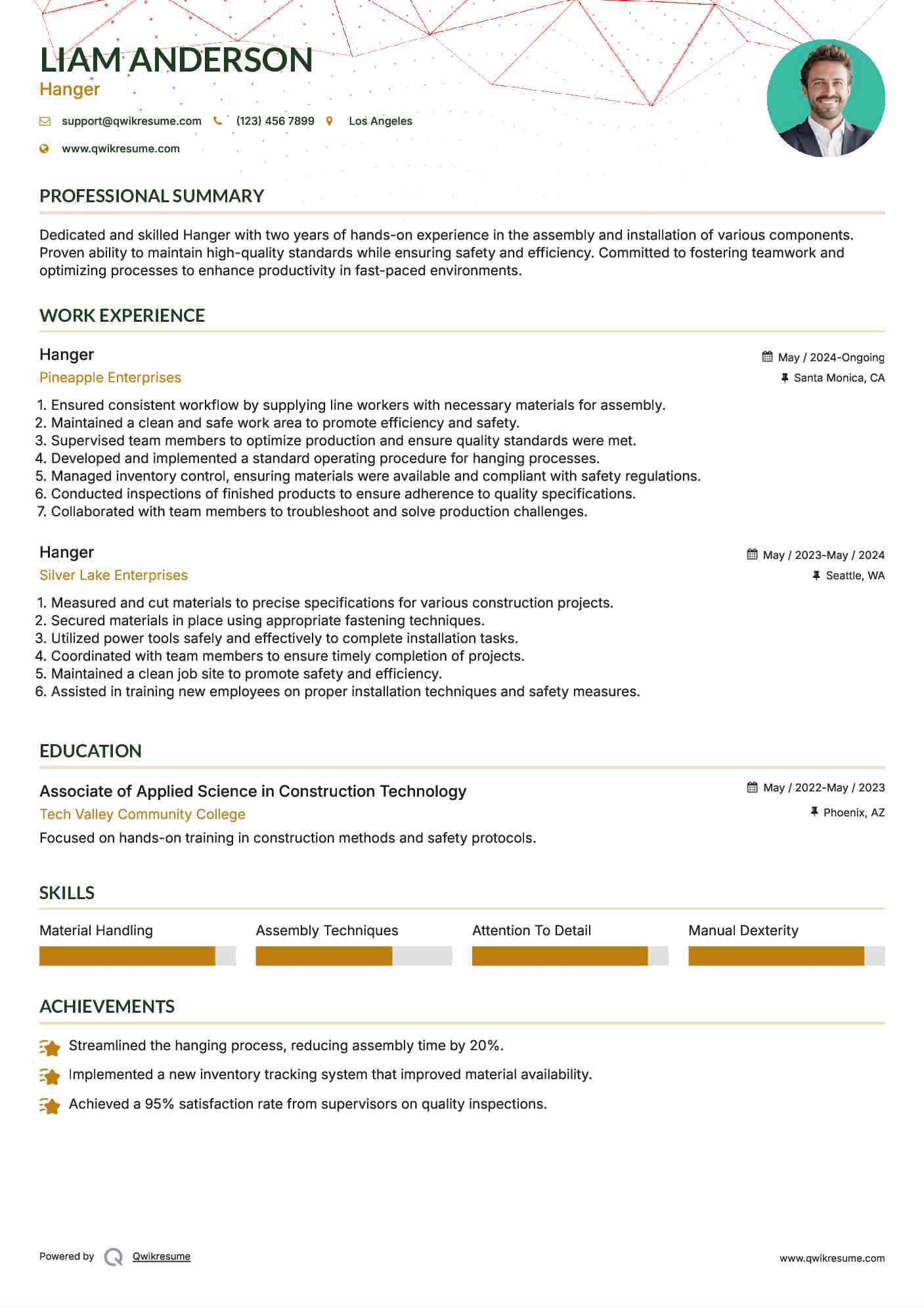 Hanger Resume Template