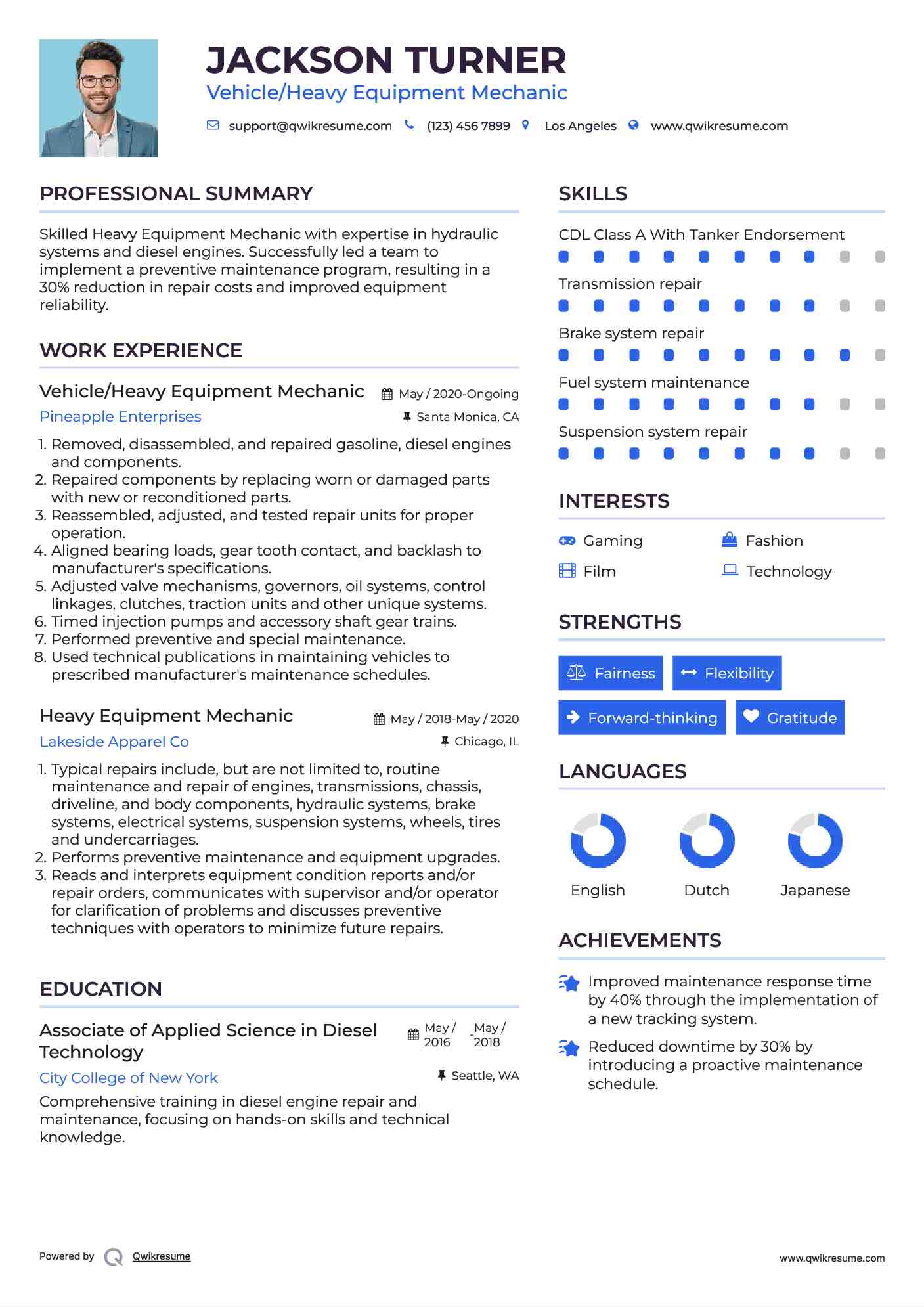 Heavy Equipment Mechanic Job Description Shop Emergencydentistry