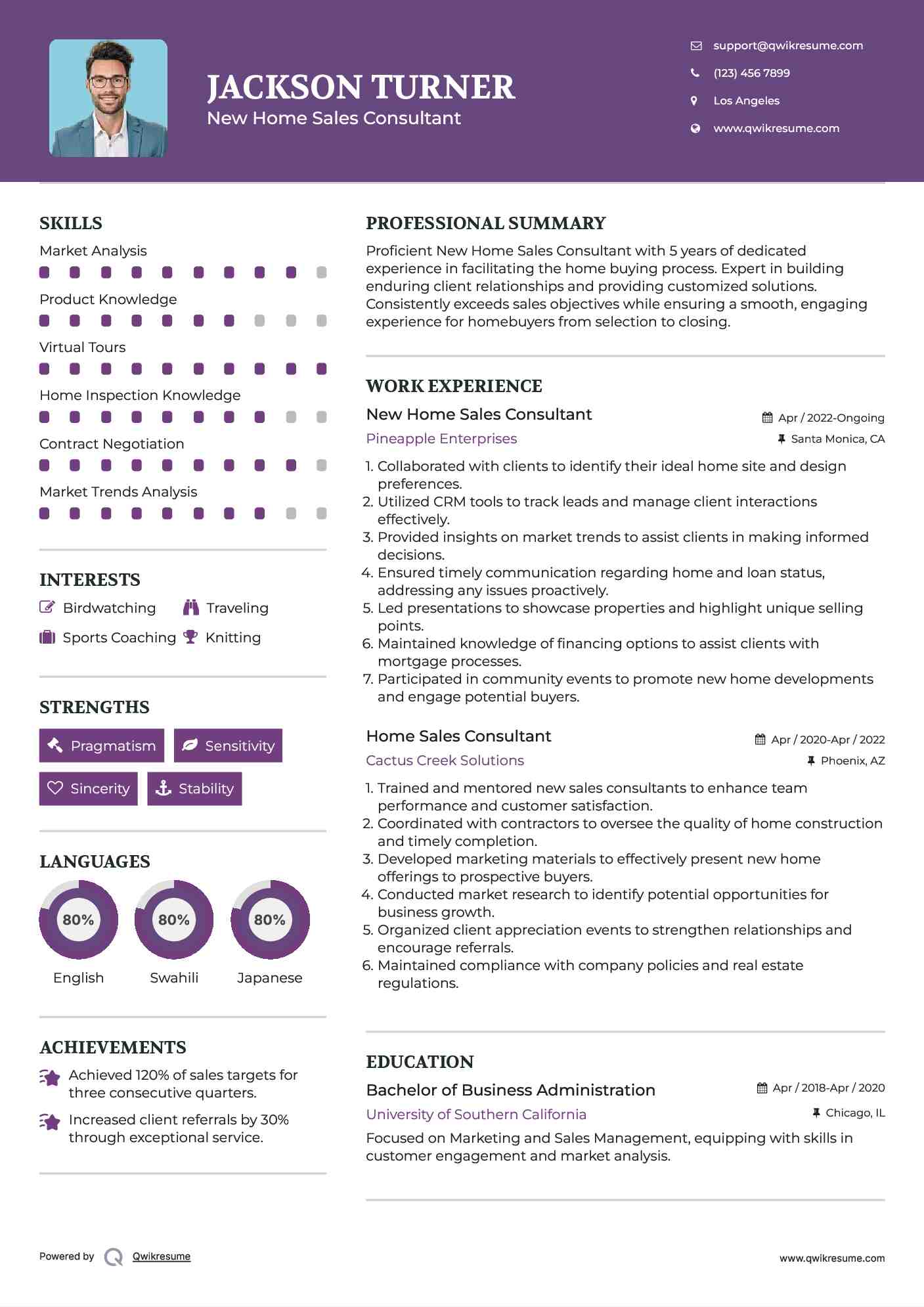 Home Sales Consultant Resume Samples QwikResume