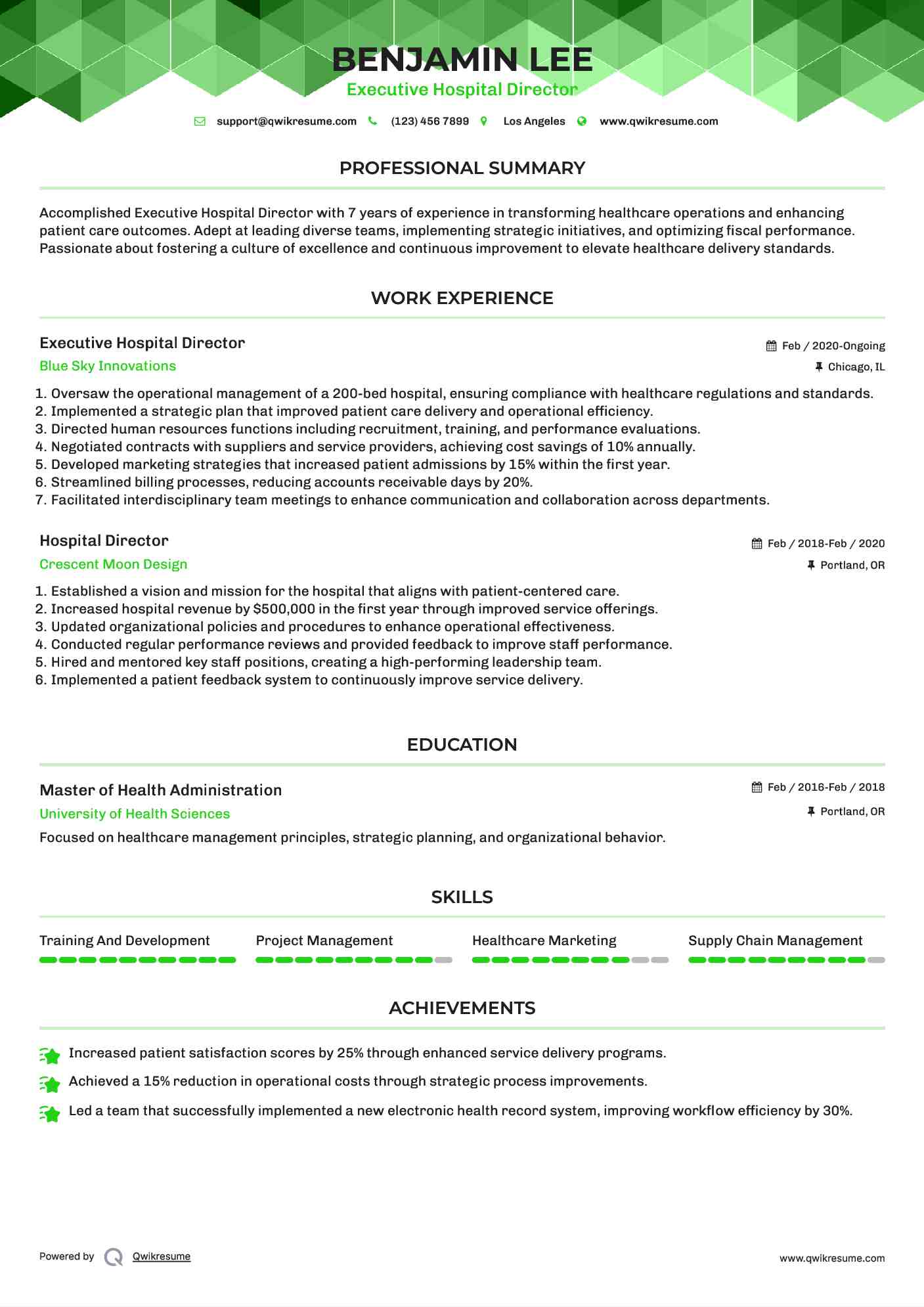 10+ Hospital Director Resume Samples & Templates for 2025