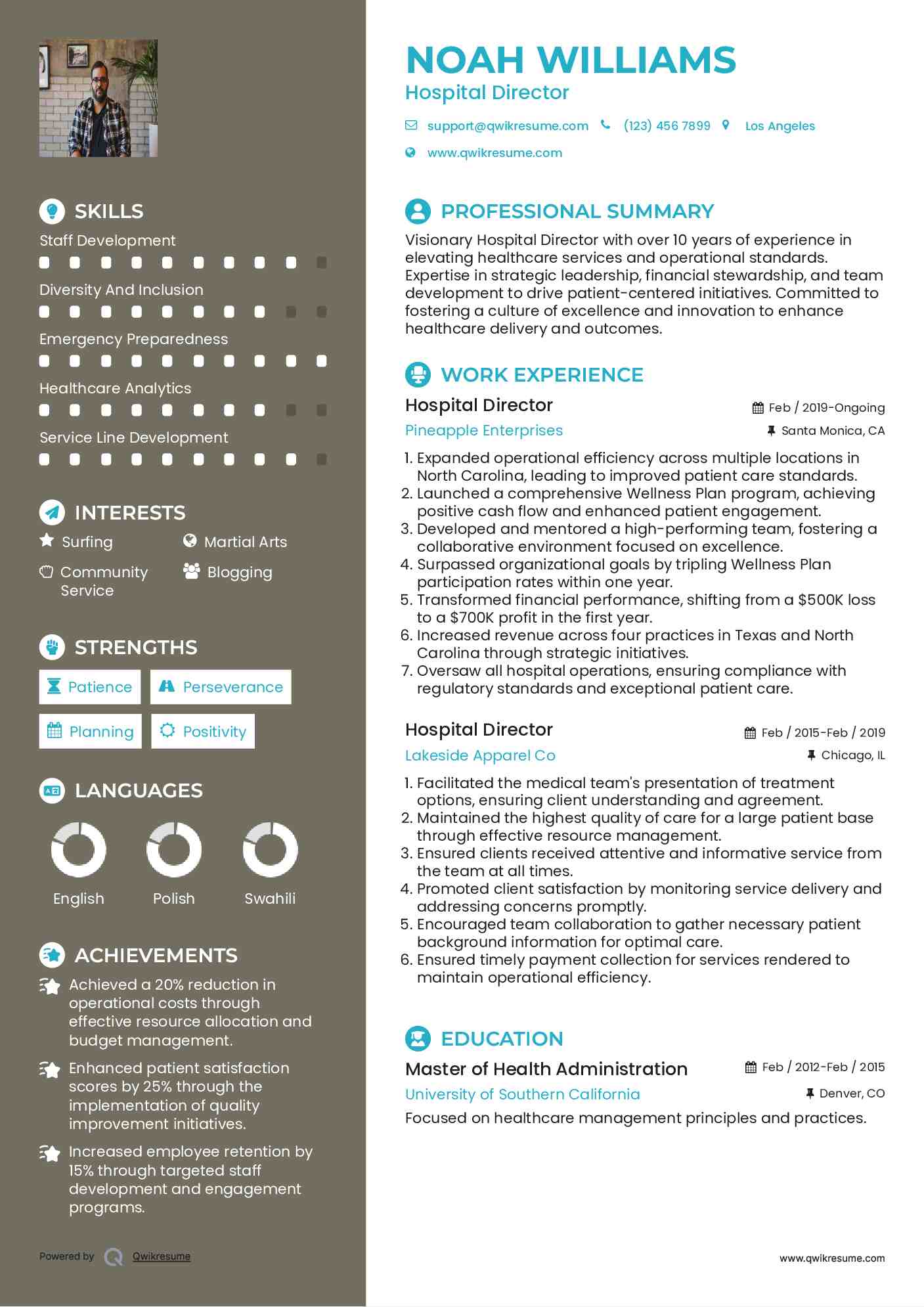 10+ Hospital Director Resume Samples & Templates for 2025