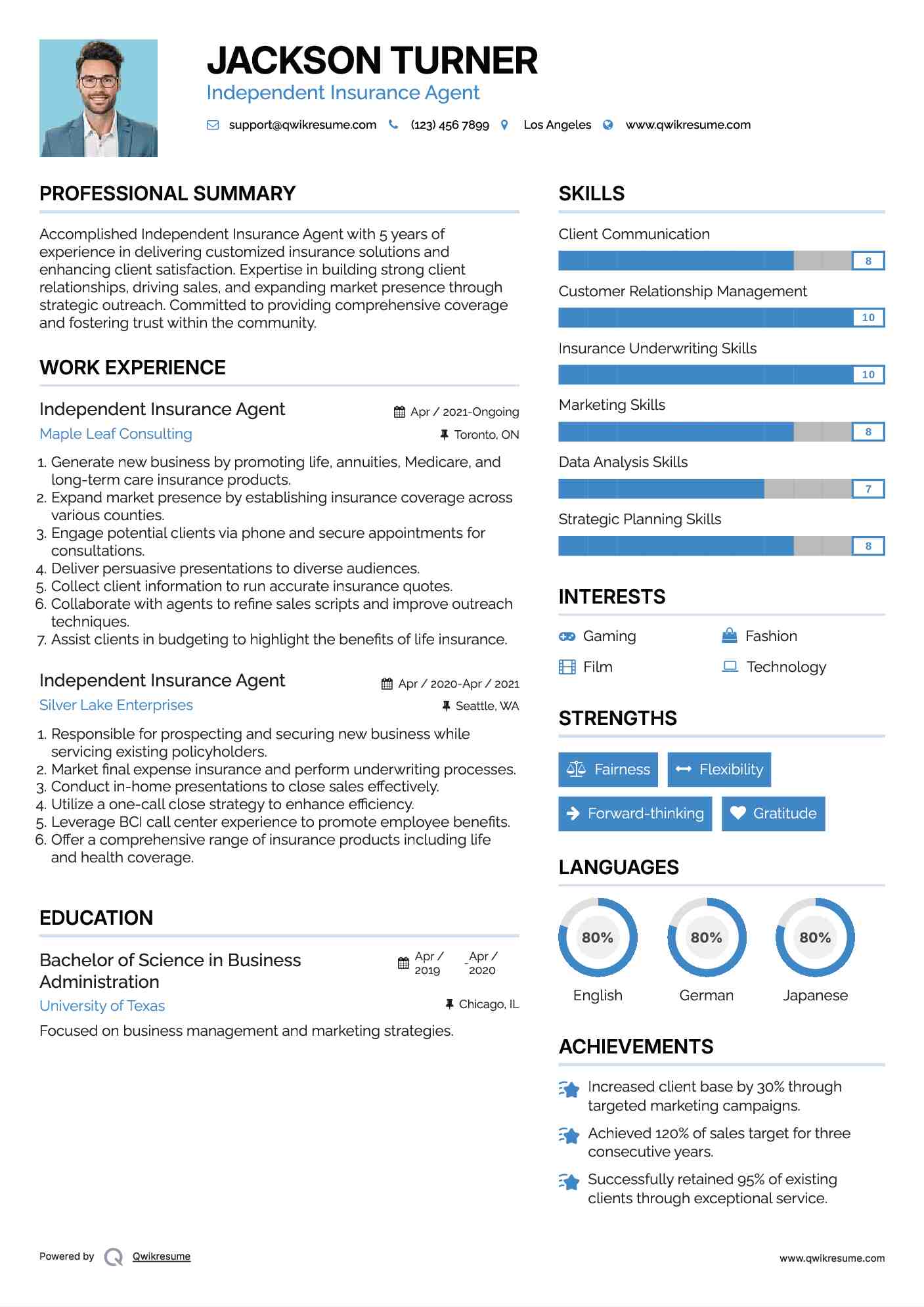 independent insurance agent resume samples qwikresume insurance agent responsibilities