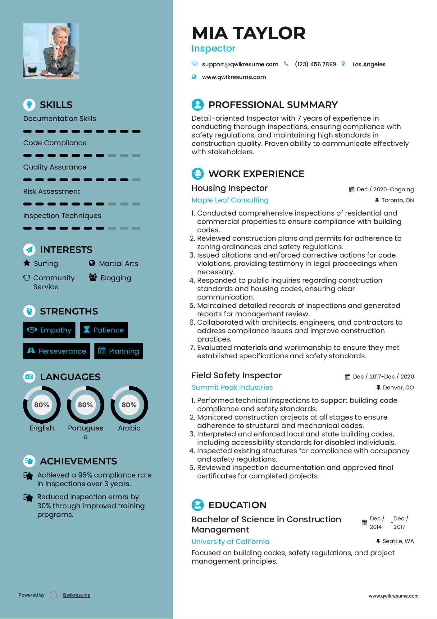 inspector resume samples qwikresume construction inspector resume samples