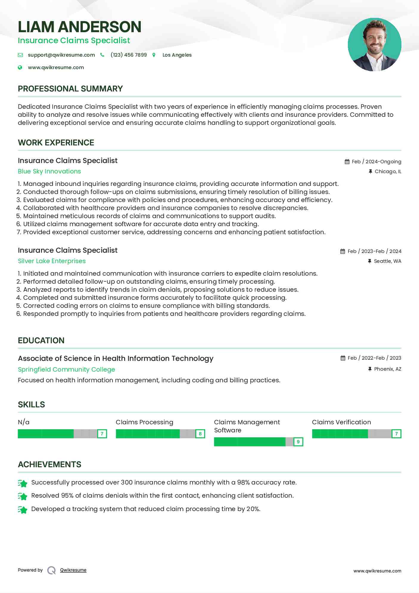 Insurance Claims Specialist Resume Samples QwikResume Insurance Claims Specialist Resume Samples QwikResume