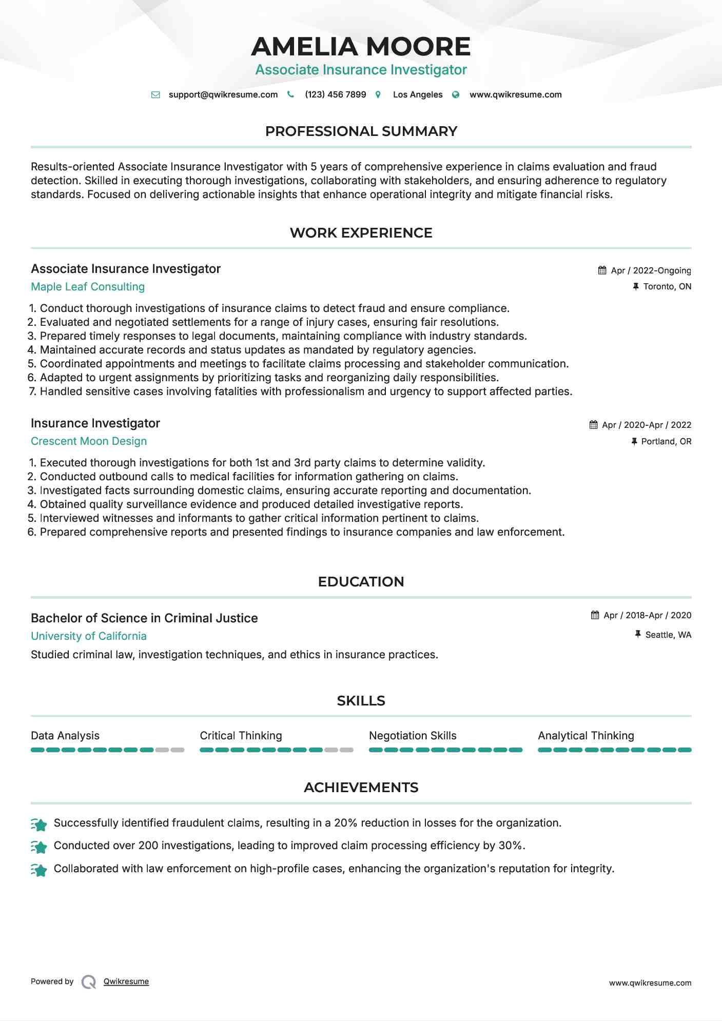 Insurance Investigator Resume Samples QwikResume Insurance Investigator Resume Samples QwikResume
