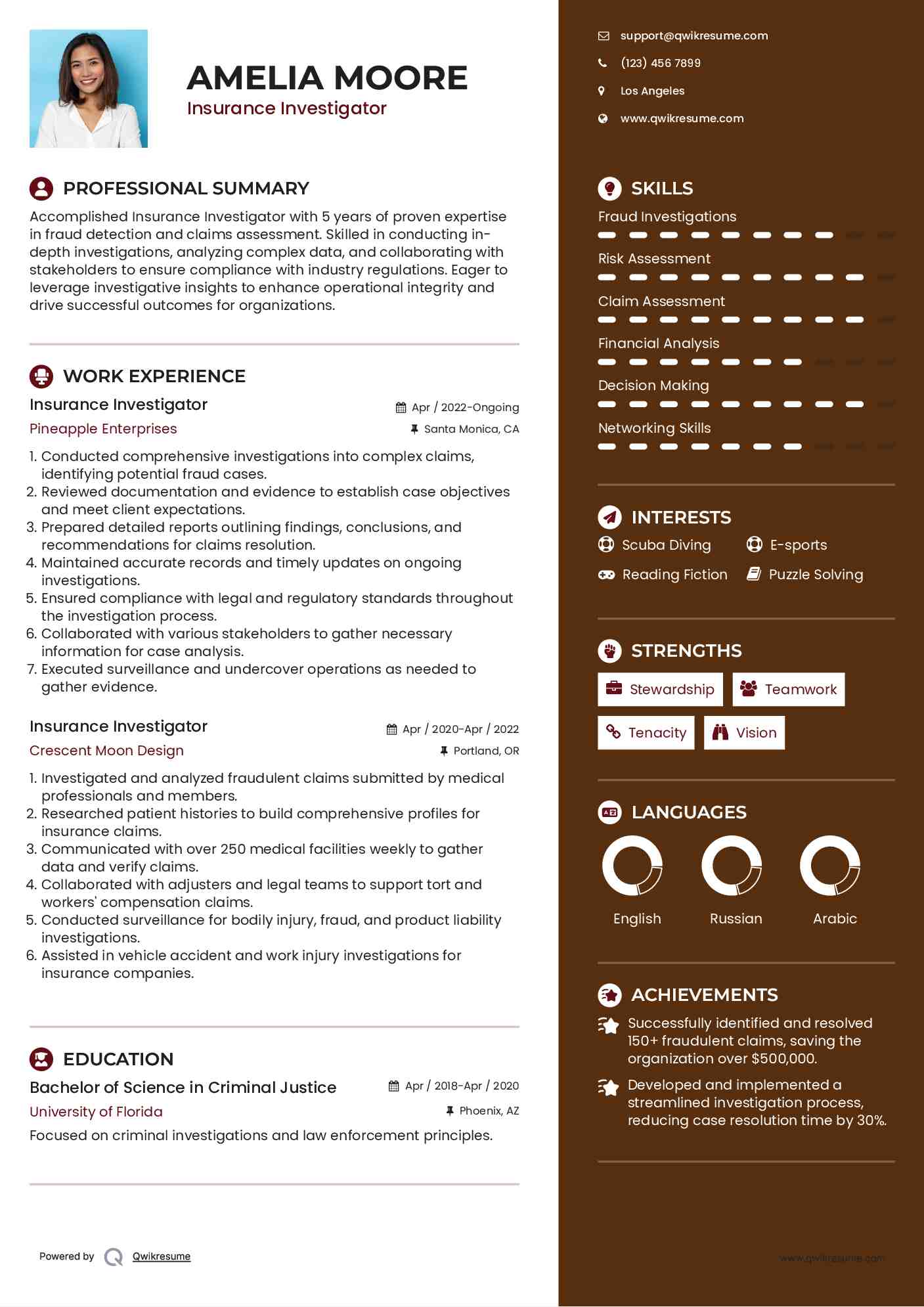 Insurance Investigator Resume Samples QwikResume Insurance Investigator Resume Samples QwikResume