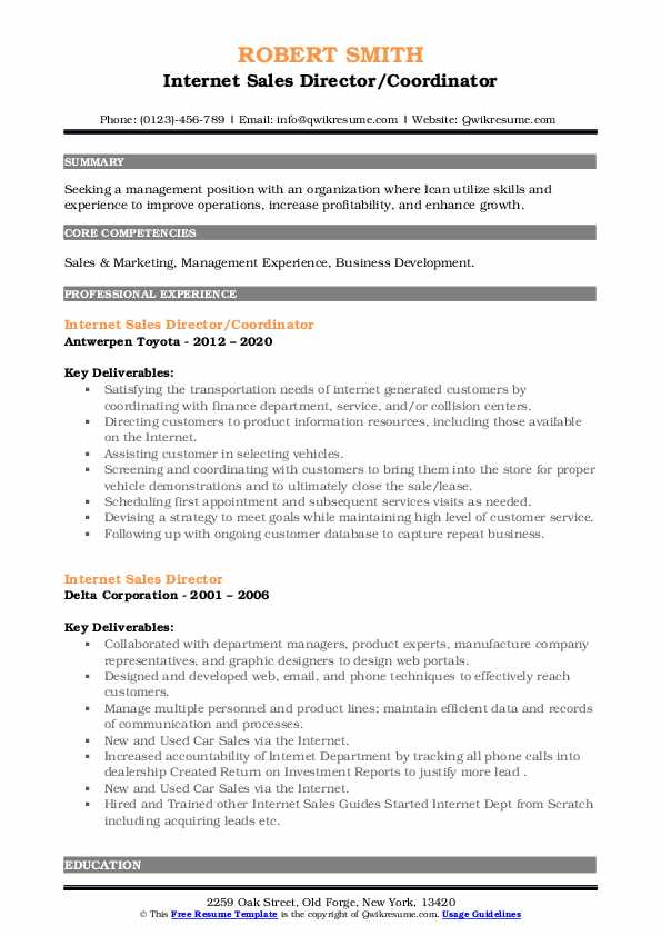 Sales Director Resume Samples QwikResume