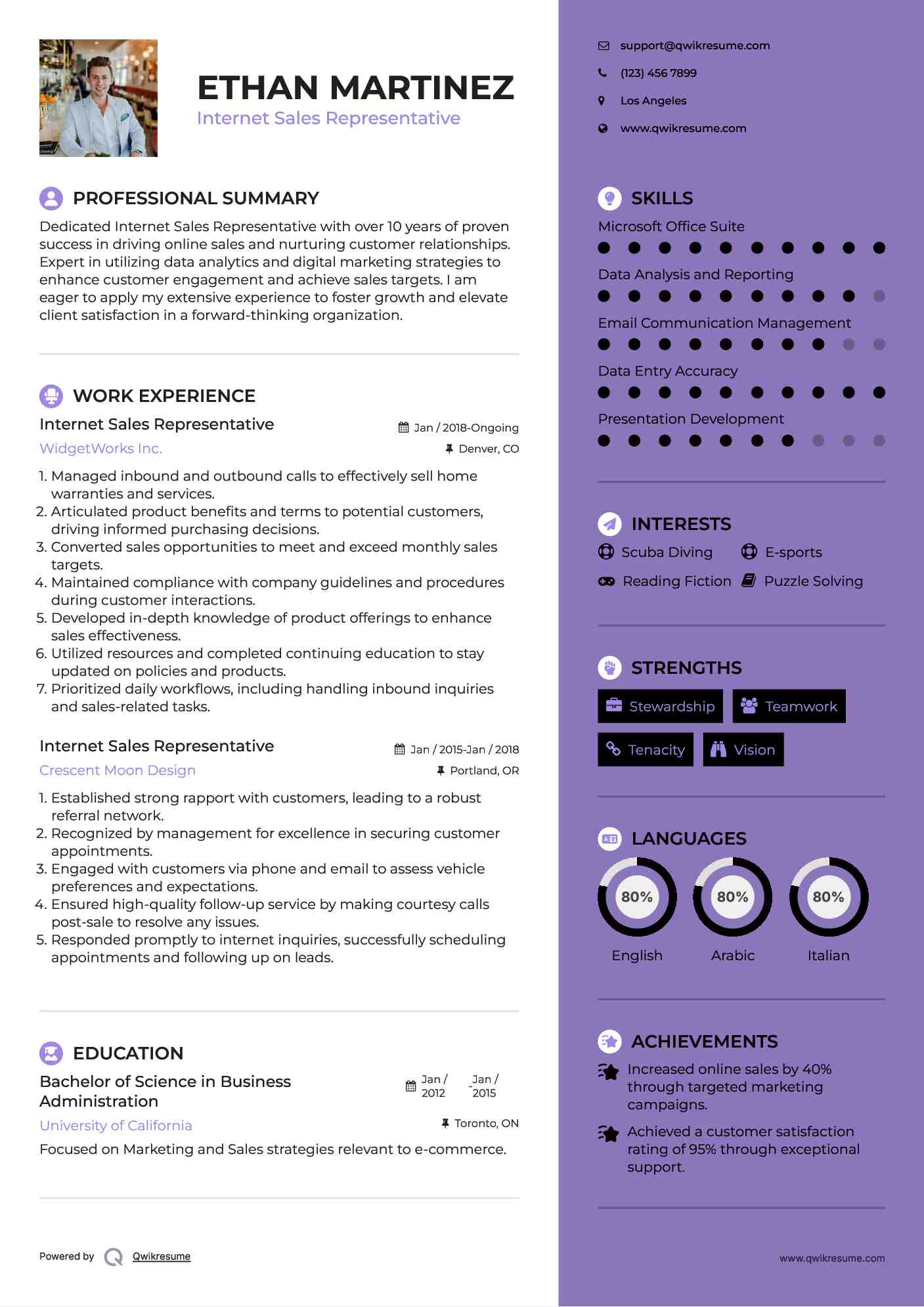 internet sales representative resume samples qwikresume internet resume