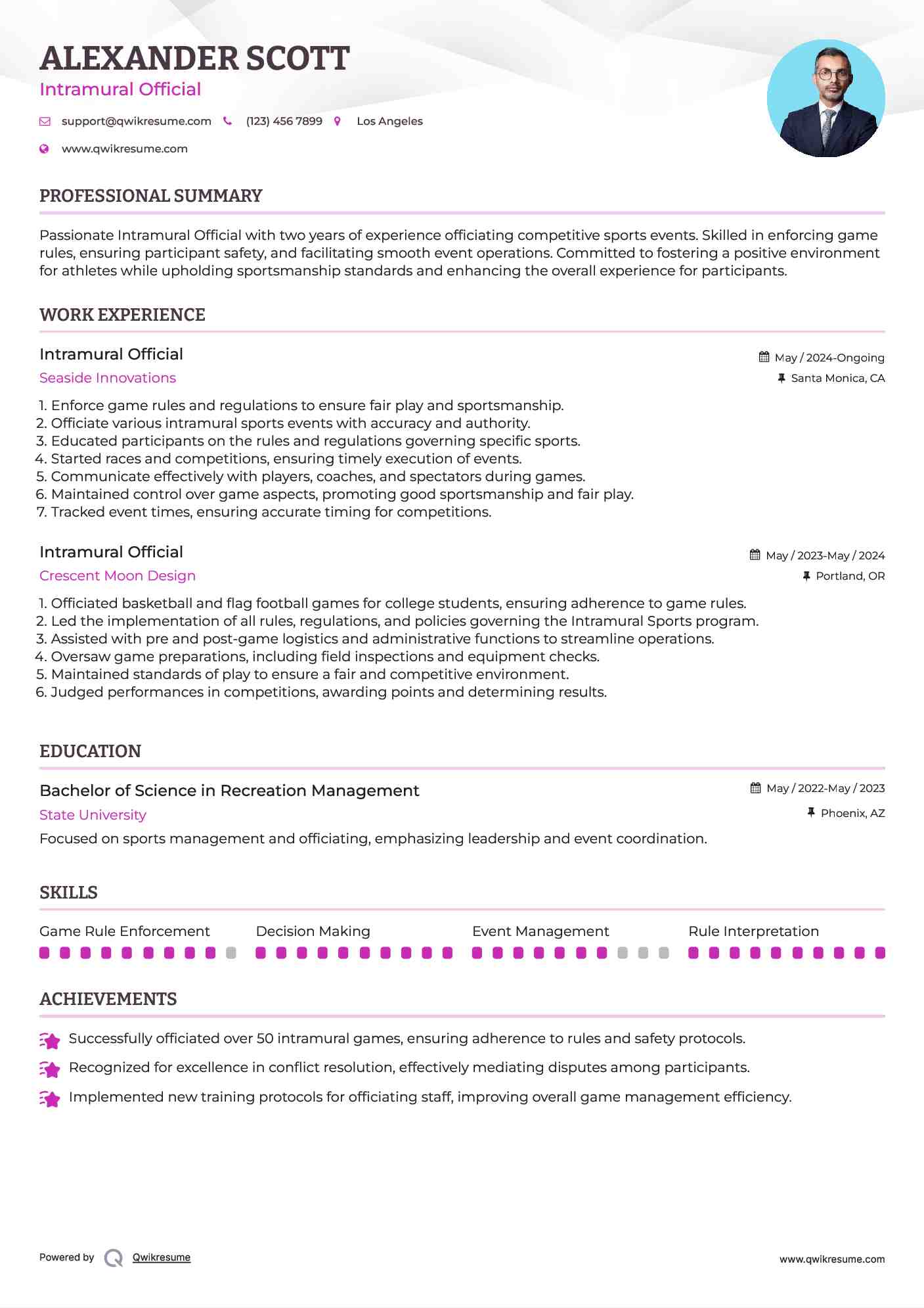 10 Intramural Official Resume - Intramural Official 1598856993 Pdf 