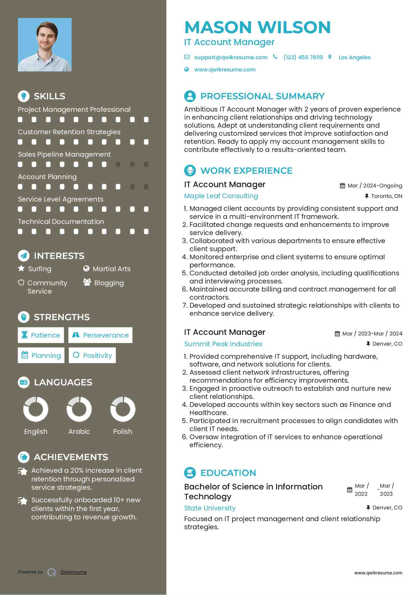 IT Account Manager Resume Template