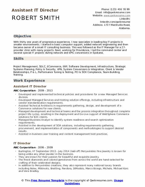 IT Director Resume Samples QwikResume - It Director 1560855010 Pdf 