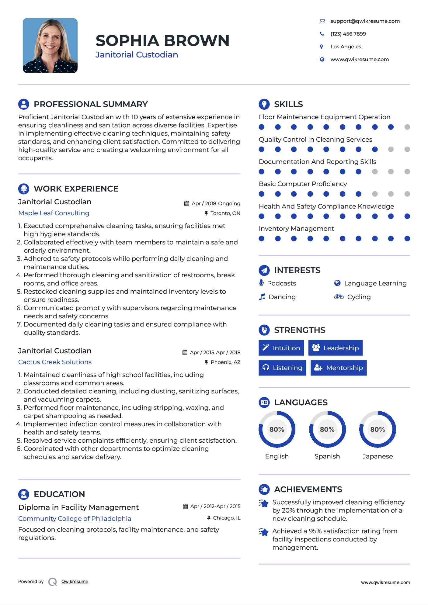 10 Janitorial Custodian Resume - Janitorial Custodian 1629427612 Pdf 