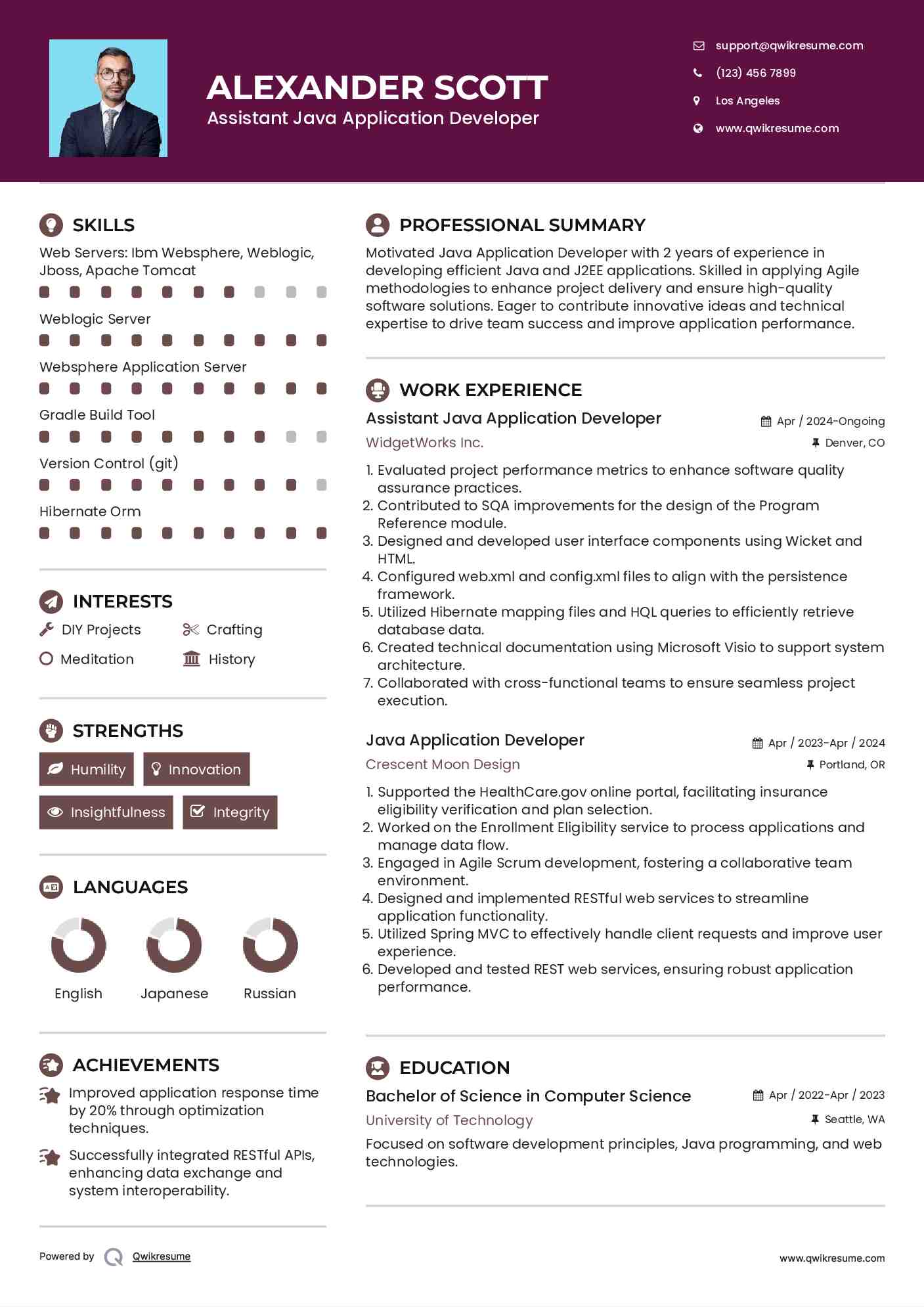 10+ Java Application Developer Resume Samples & Templates for 2025