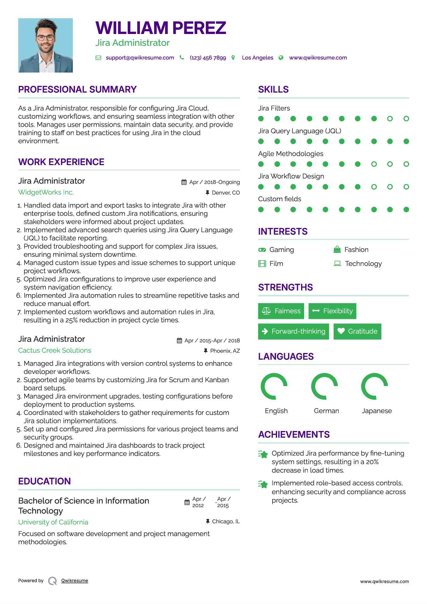 Jira Administrator Resume Sample