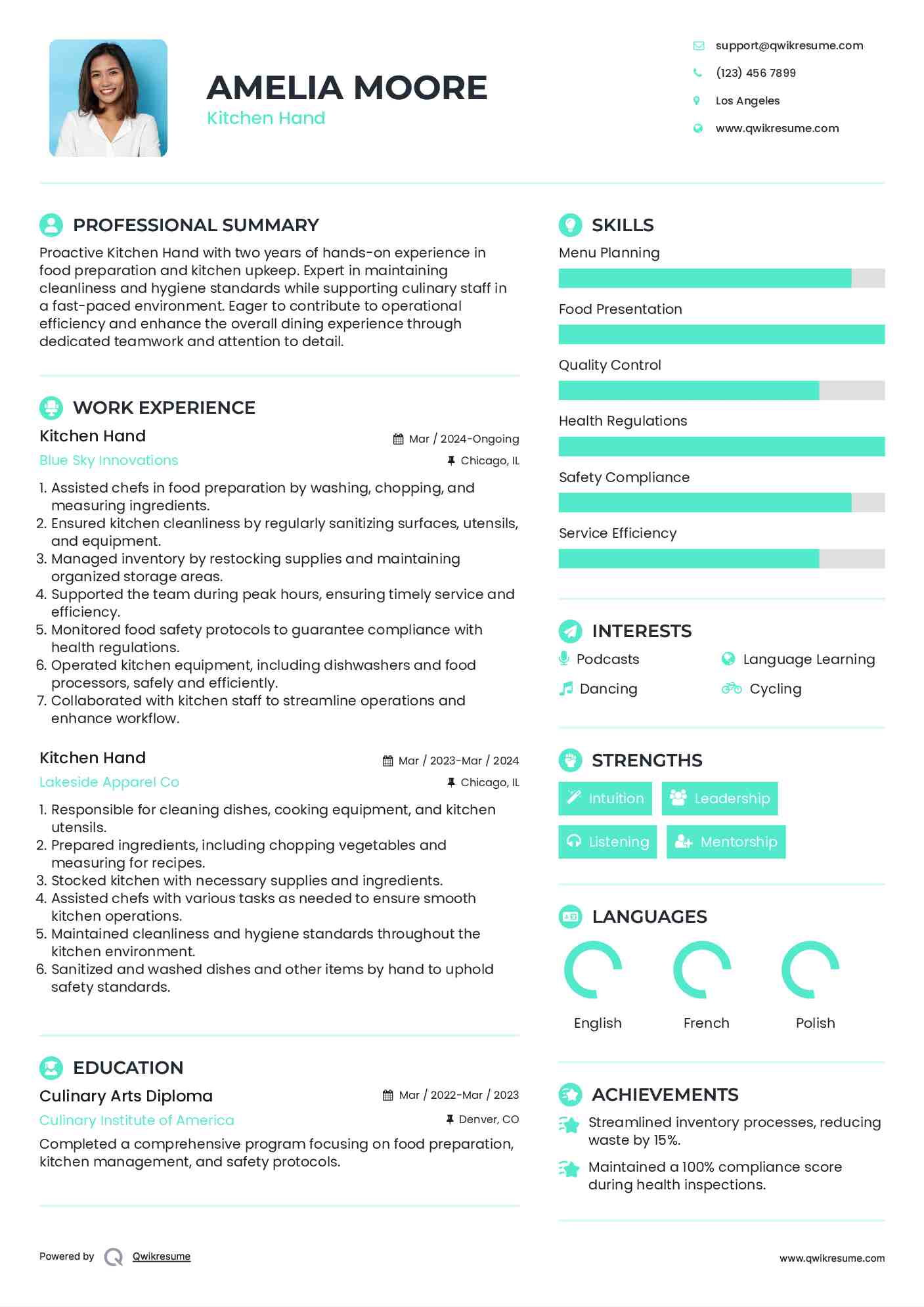 10 Kitchen Hand Resume Samples - Kitchen Hand 1716881070 Pdf