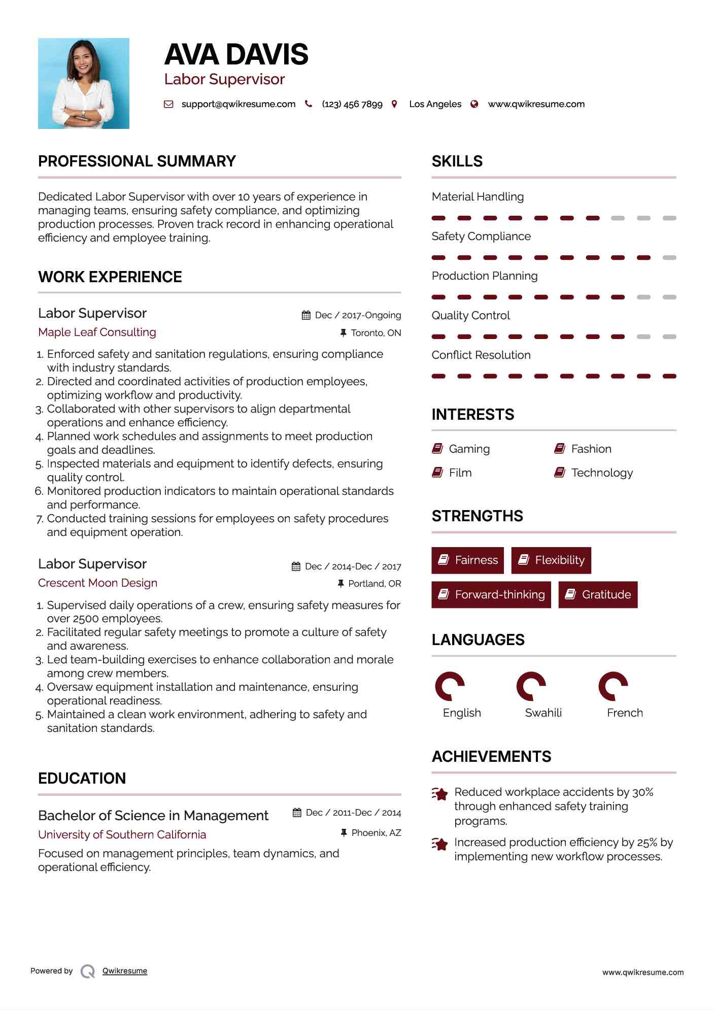 10+ Labor Supervisor Resume Samples & Templates for 2025