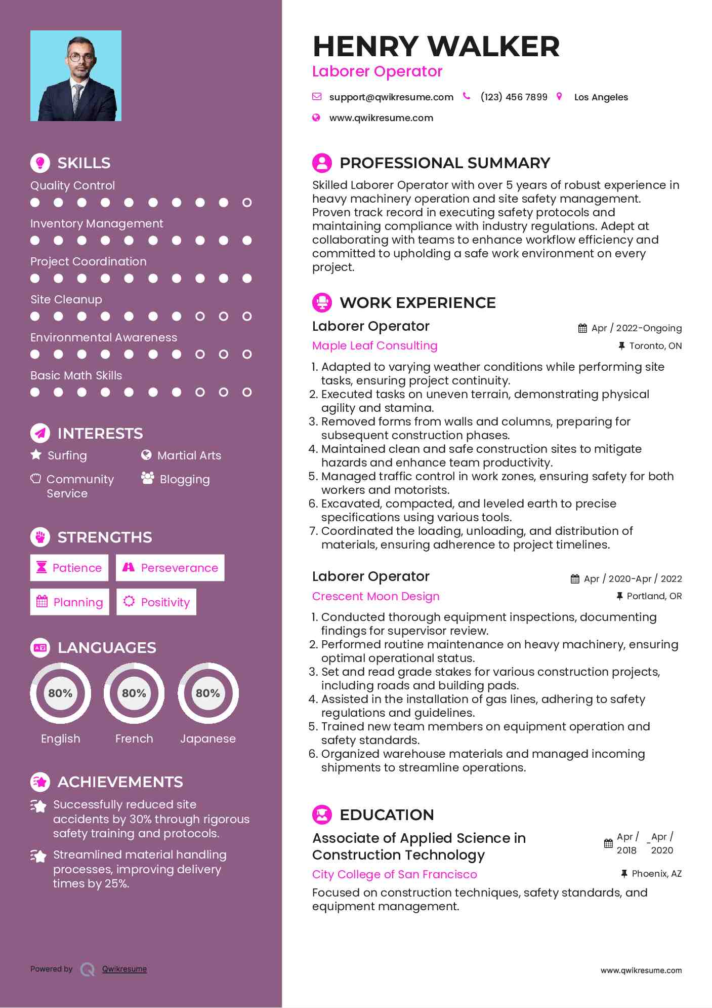 10 Laborer Operator Resume Samples - Laborer Operator 1663762690 Pdf 