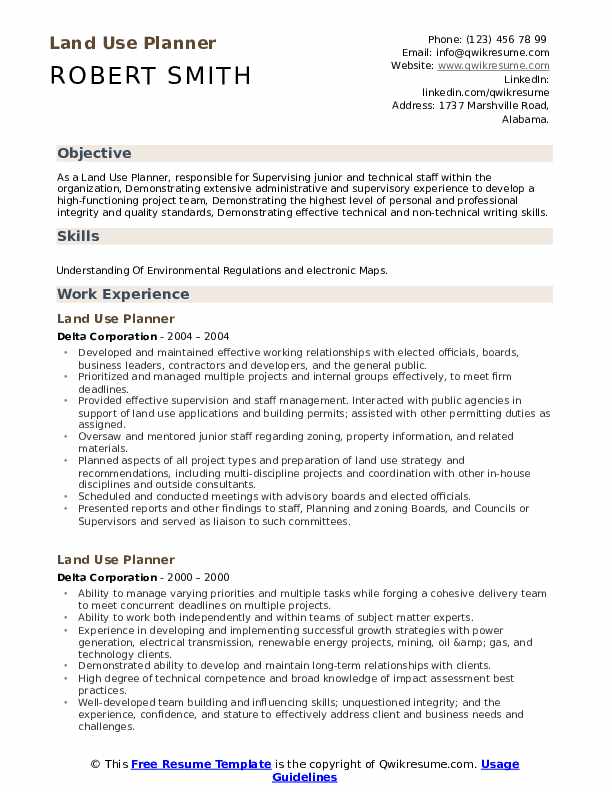 land-use-planner-resume-samples-qwikresume