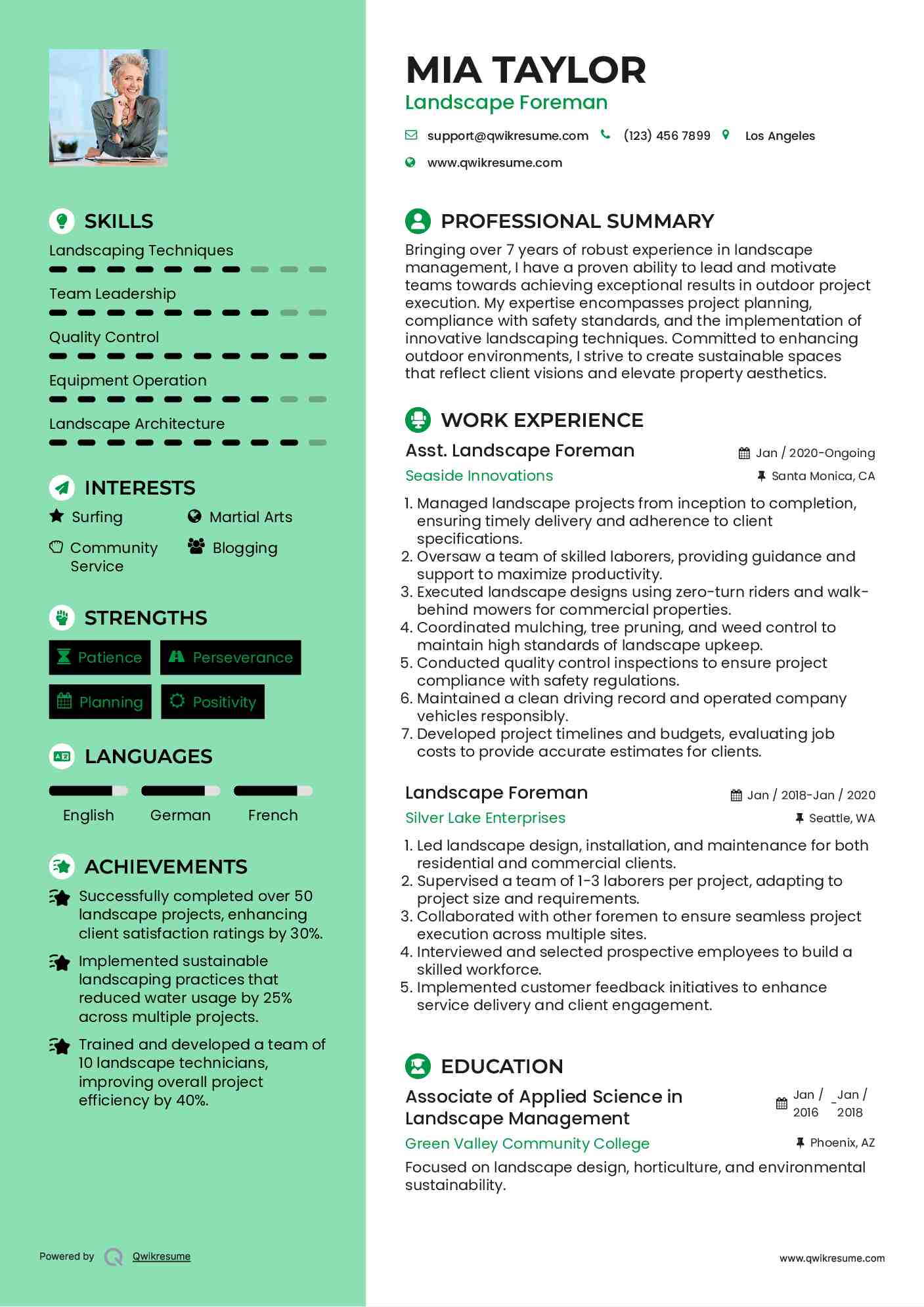 10 Landscape Foreman Resume Samples - Landscape Foreman 1570705460 Pdf 
