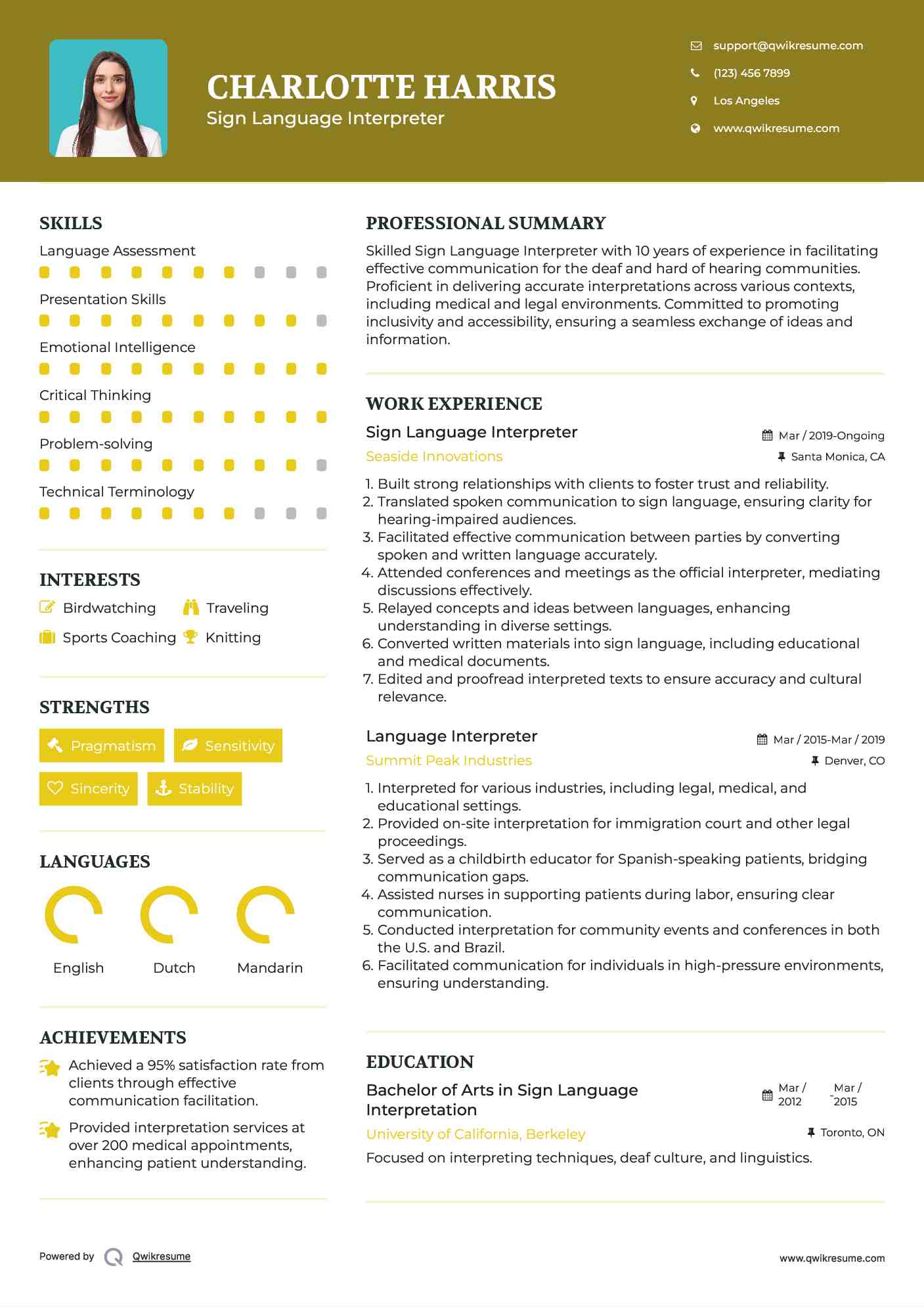 10+ Language Interpreter Resume Samples & Templates for 2025